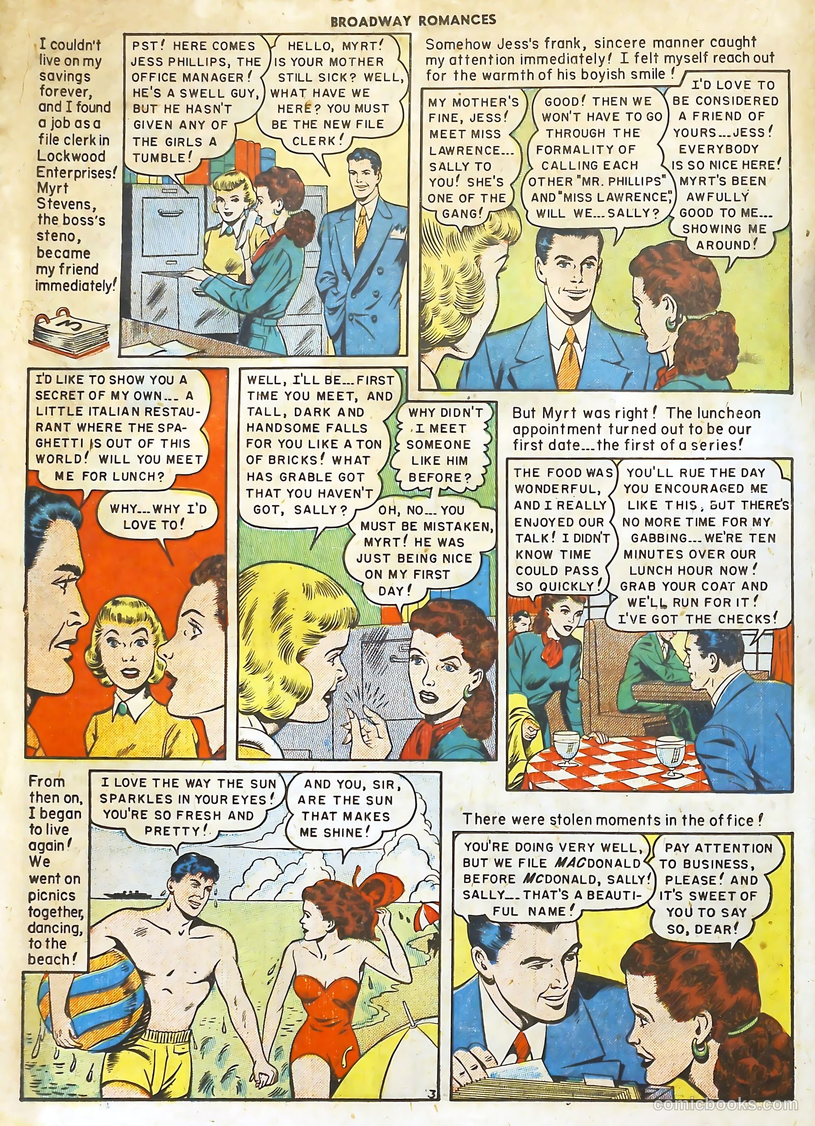 Broadway Romances #5 (1950) — page 22 of 52