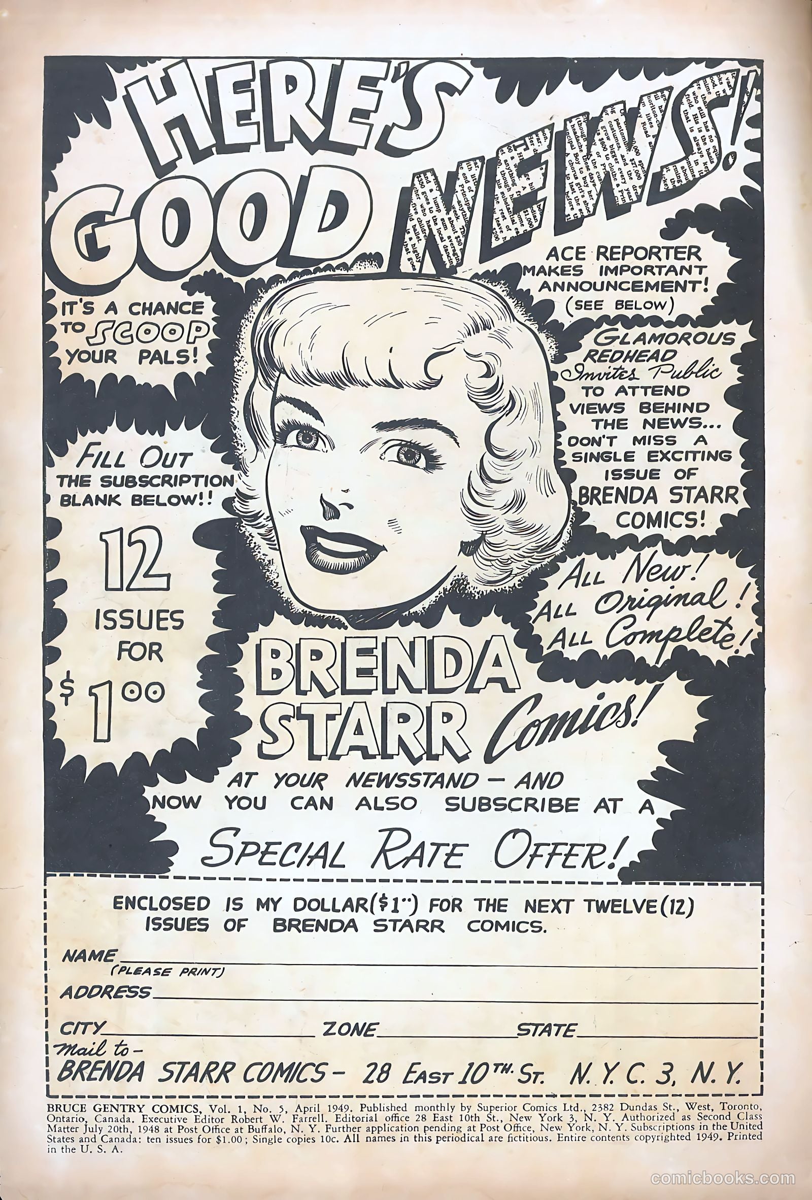 Bruce Gentry Comics #5 (1949) — page 2 of 36