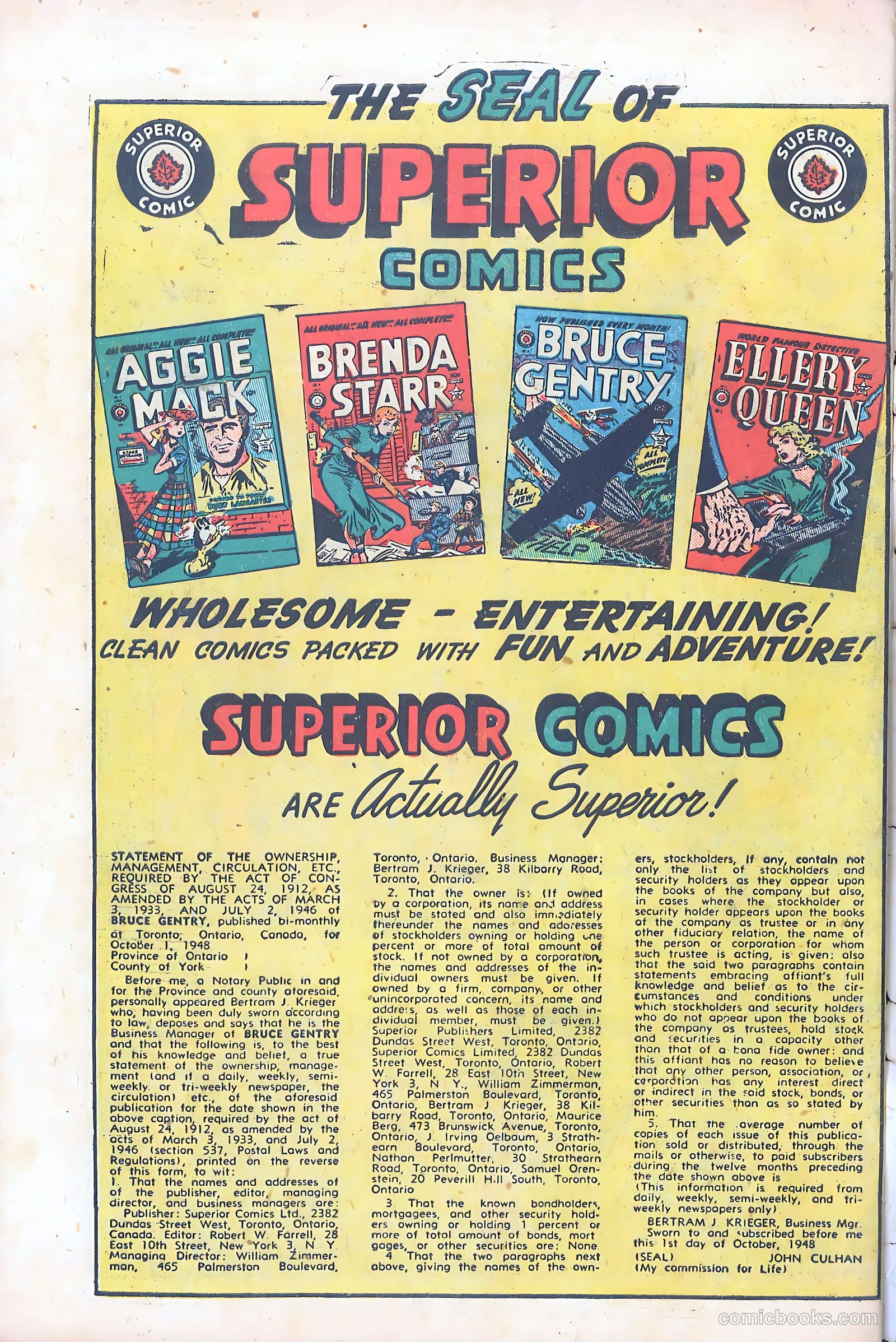 Bruce Gentry Comics #6 (1949) — page 34 of 36