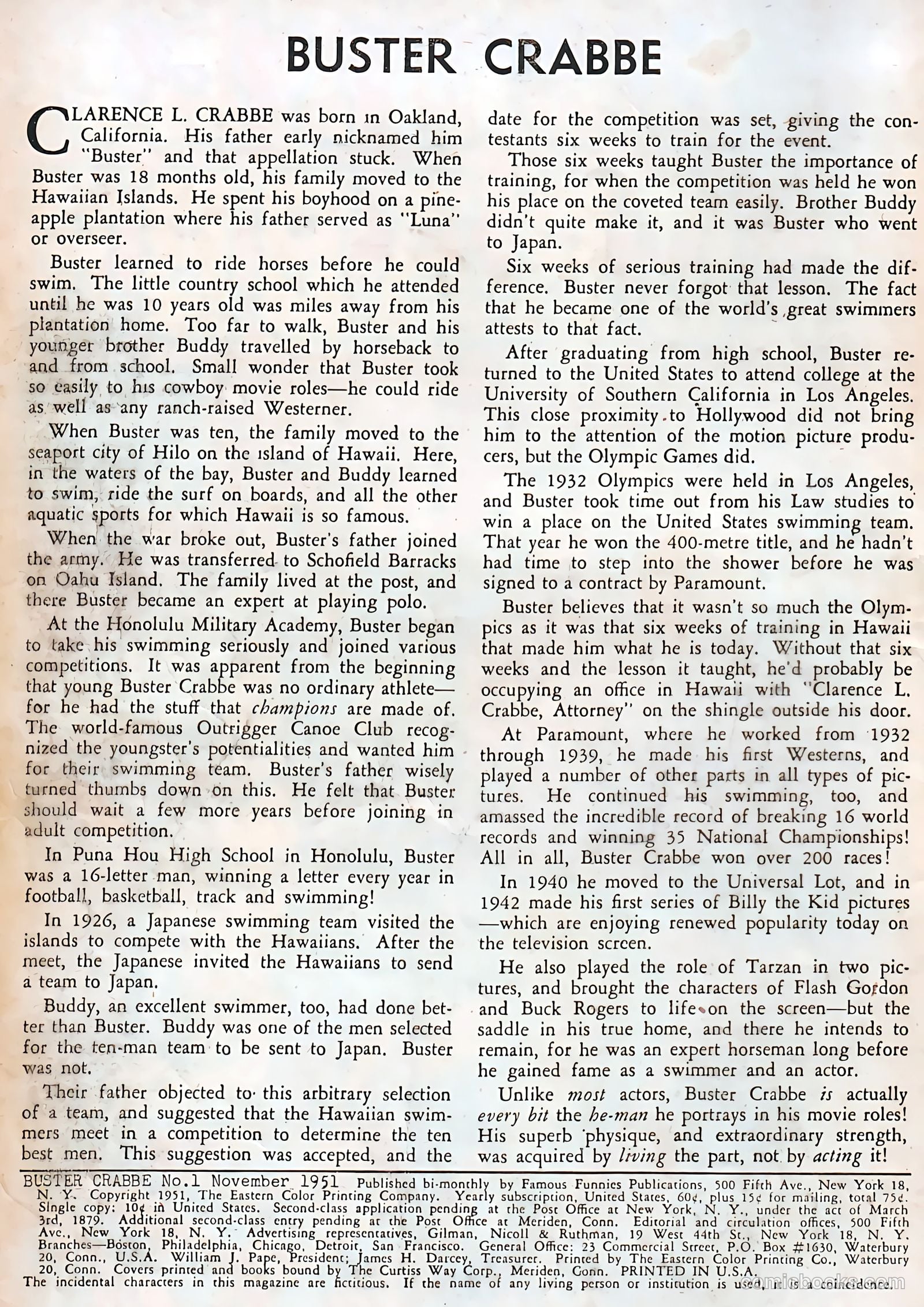 Buster Crabbe #1 (1951) — page 2 of 37