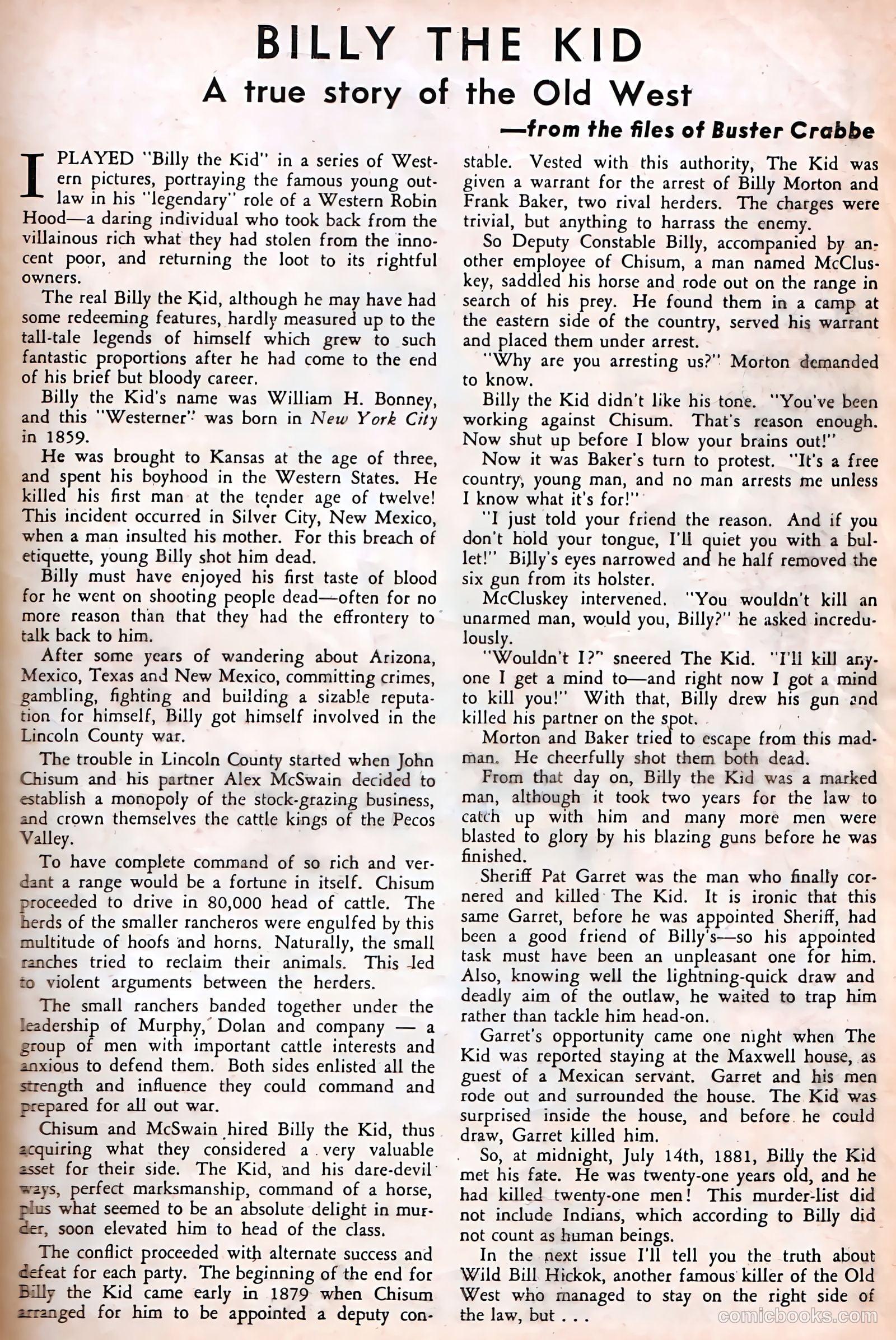 Buster Crabbe #1 (1951) — page 35 of 37