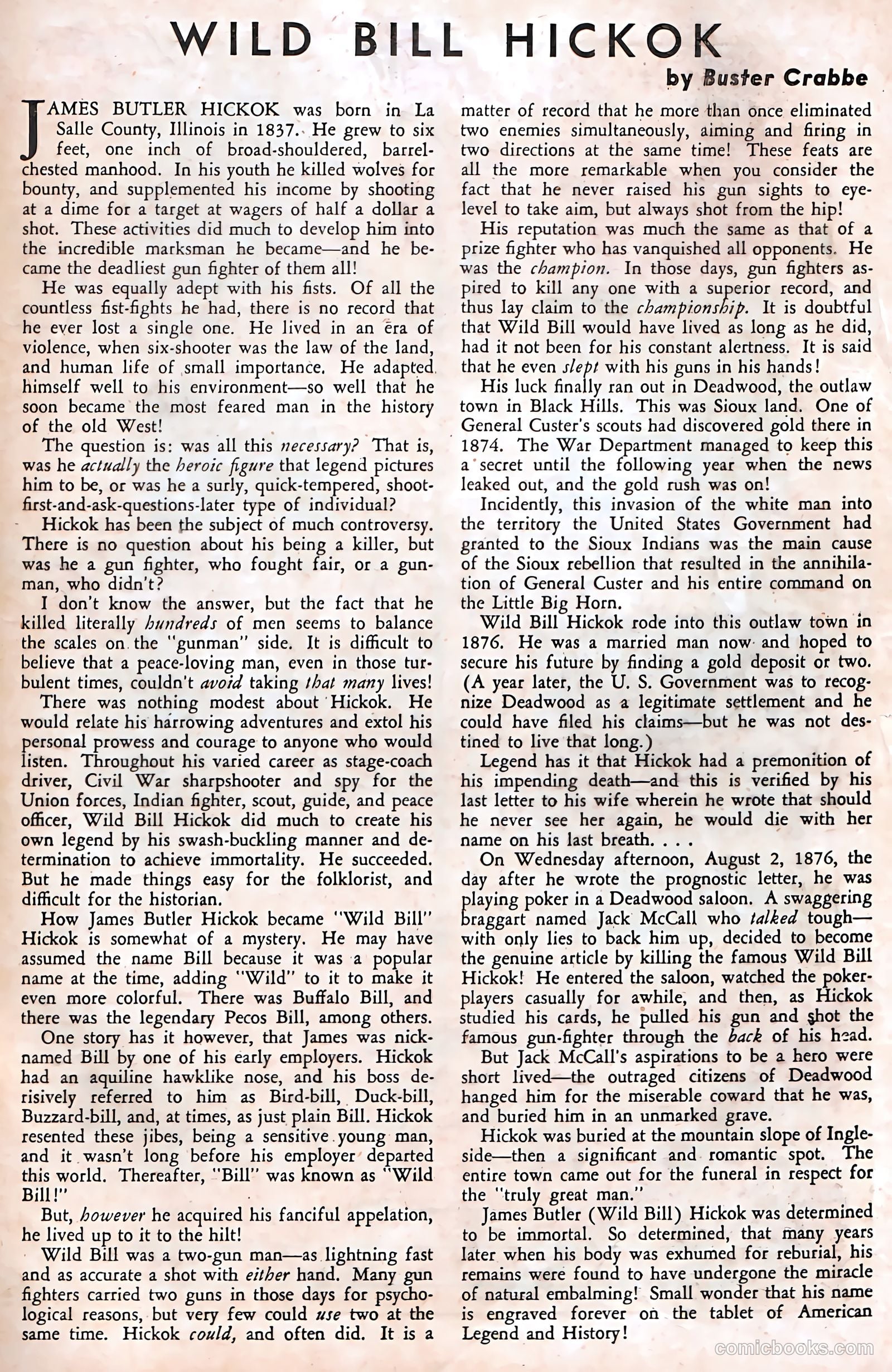 Buster Crabbe #2 (1952) — page 36 of 37