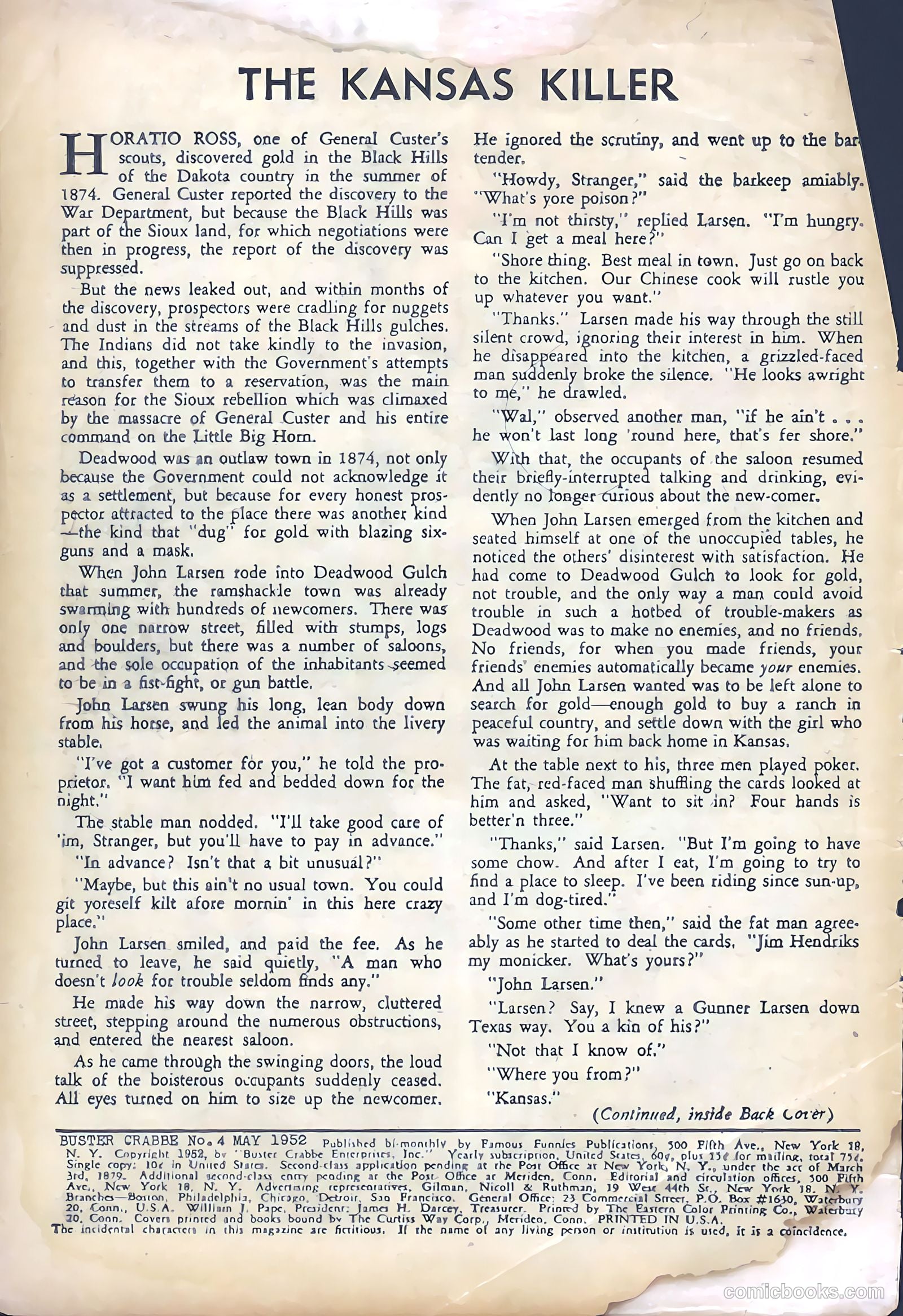 Buster Crabbe #4 (1952) — page 2 of 36