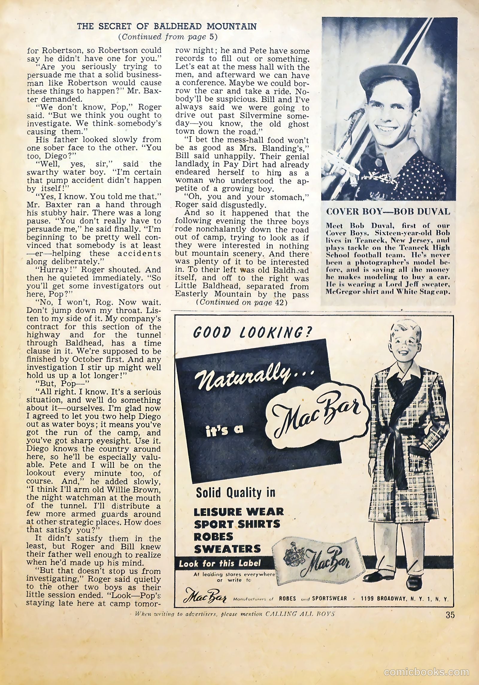 Calling All Boys #1 (1946) — page 35 of 61