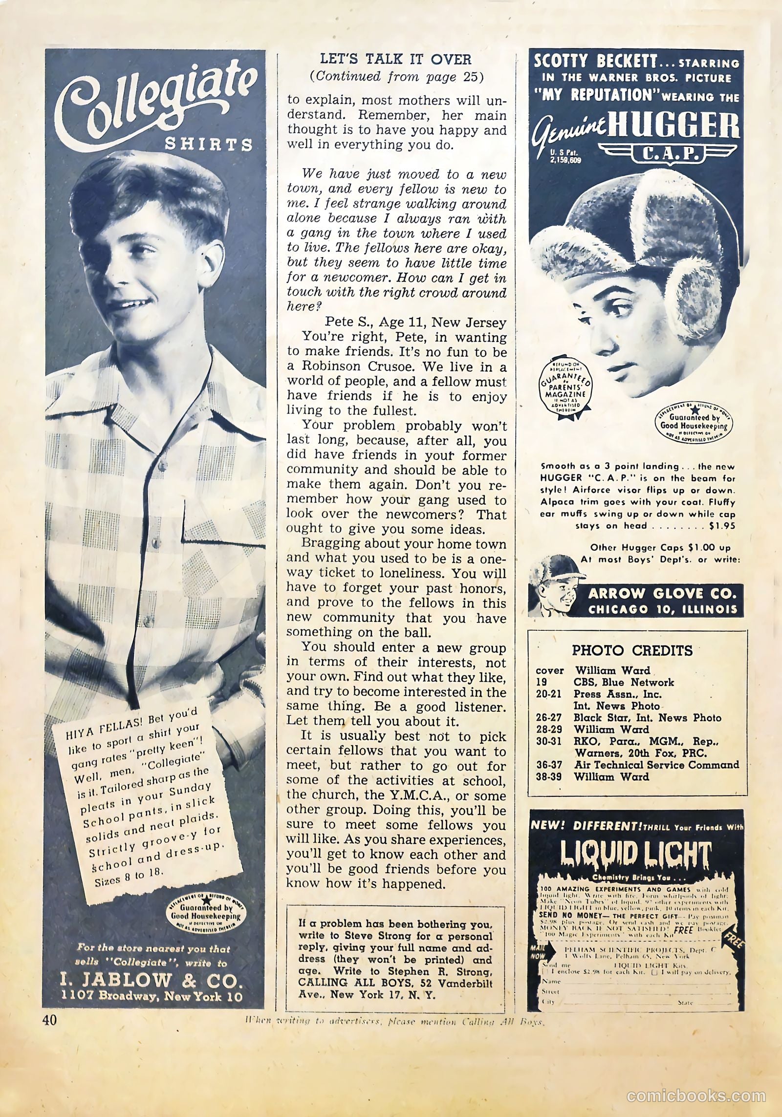 Calling All Boys #1 (1946) — page 40 of 61
