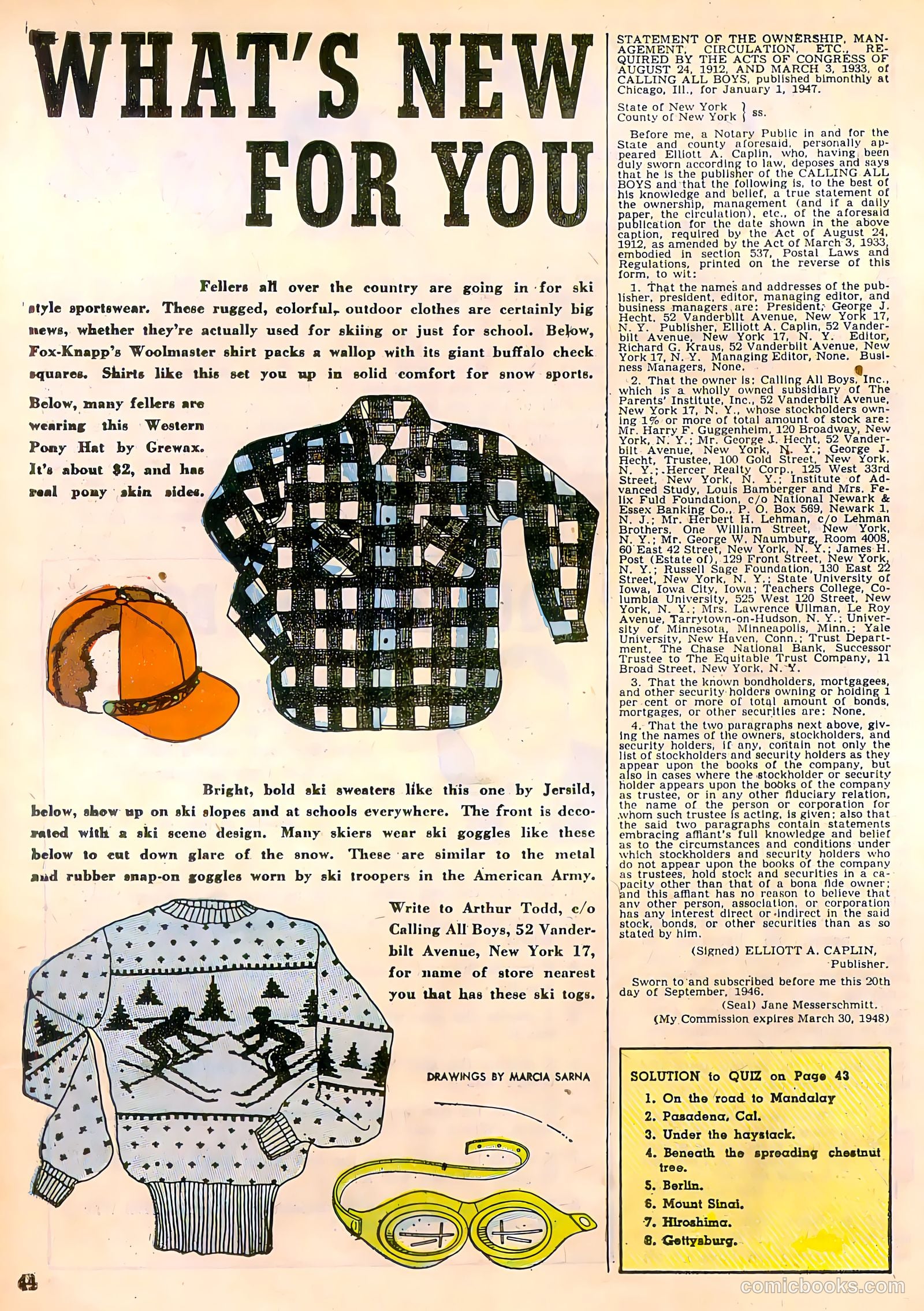 Calling All Boys #10 (1947) — page 44 of 52