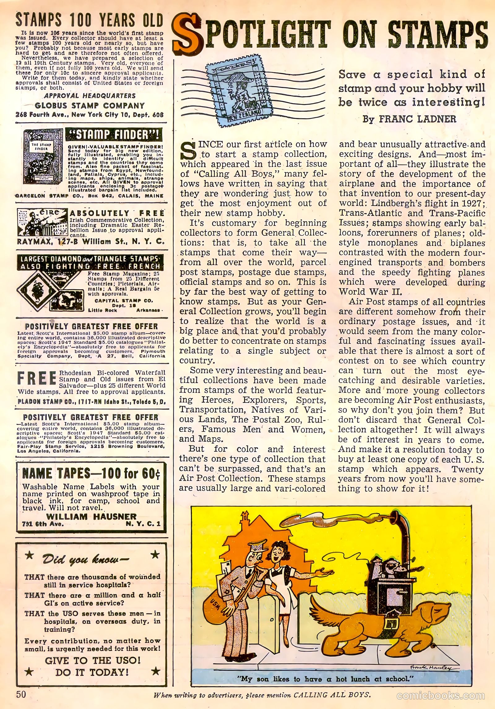 Calling All Boys #10 (1947) — page 50 of 52