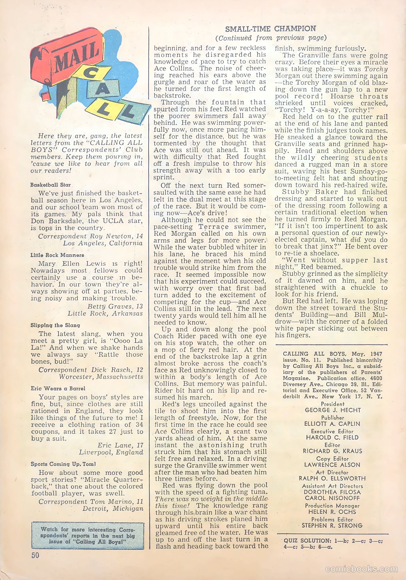 Calling All Boys #11 (1947) — page 49 of 51