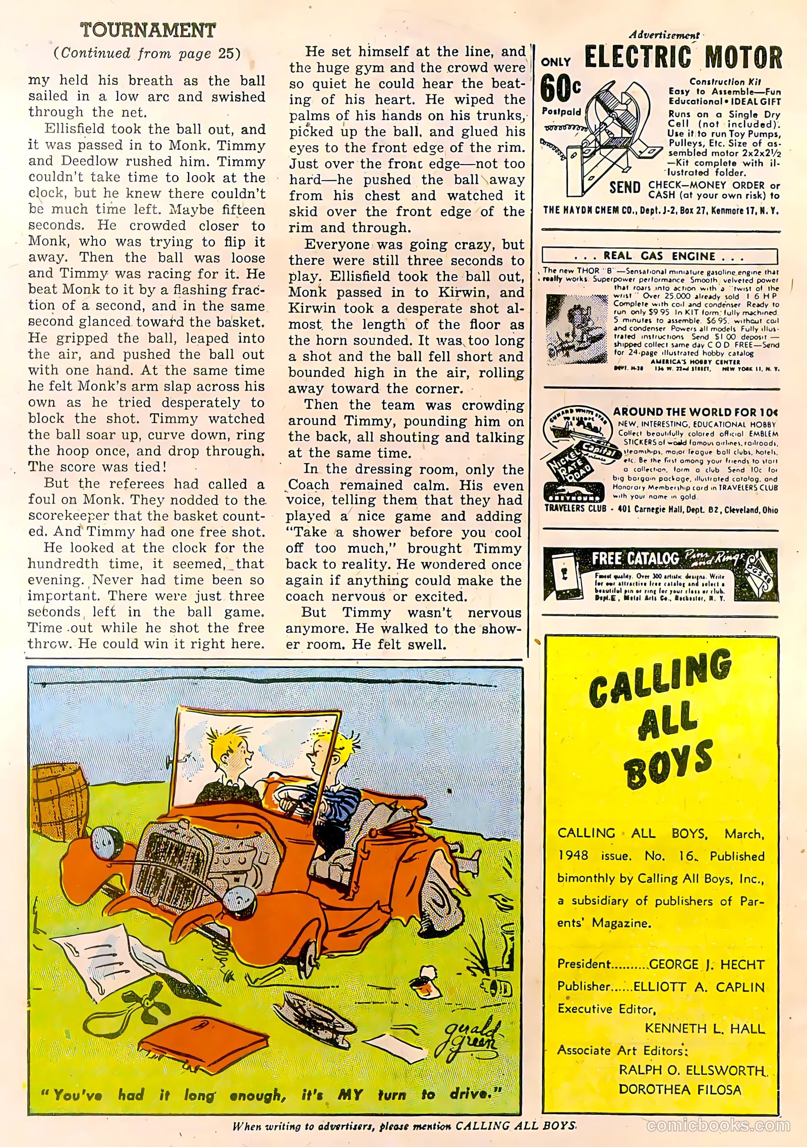 Calling All Boys #16 (1948) — page 34 of 36
