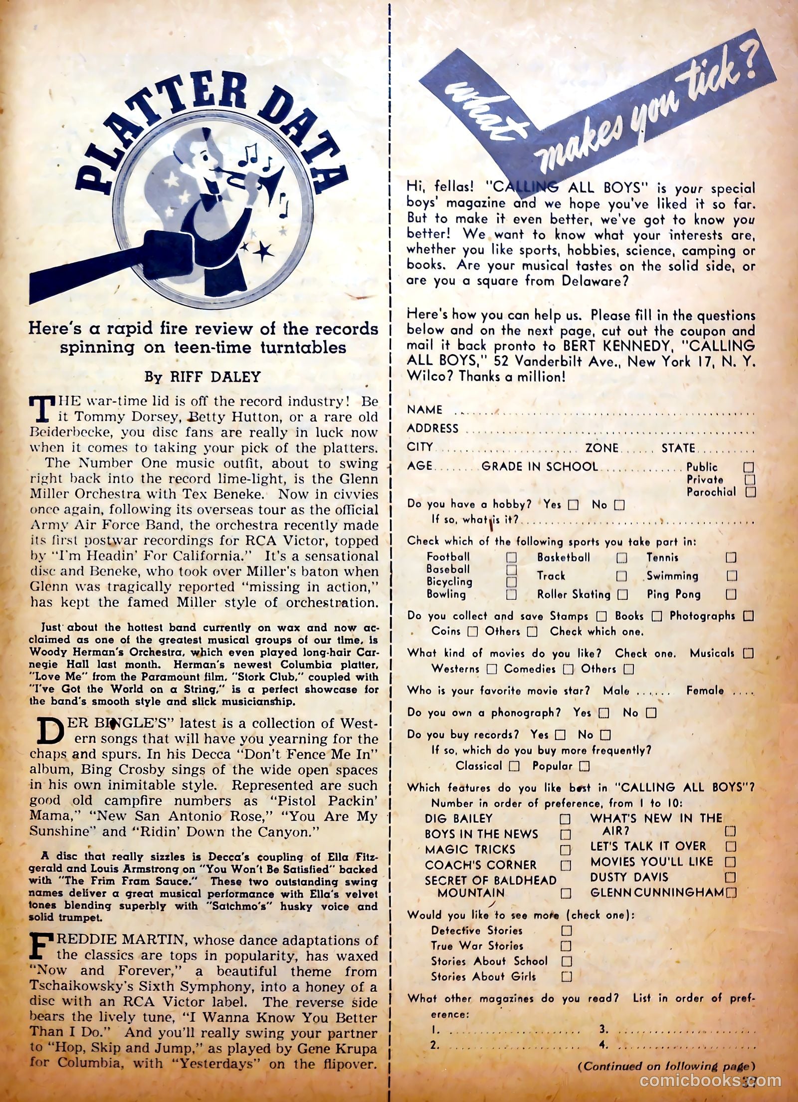 Calling All Boys #5 (1946) — page 33 of 57