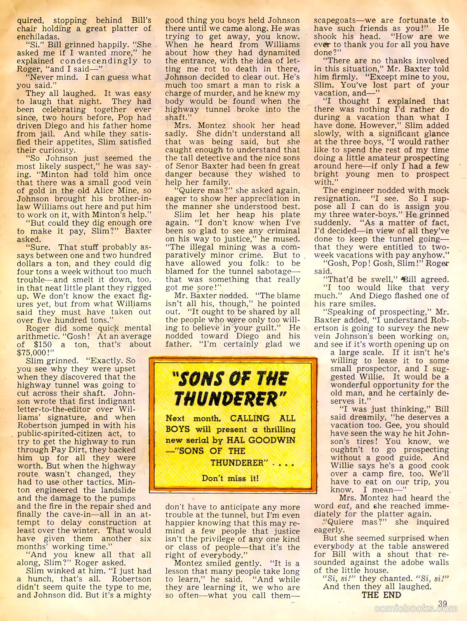 Calling All Boys #6 (1946) — page 39 of 52