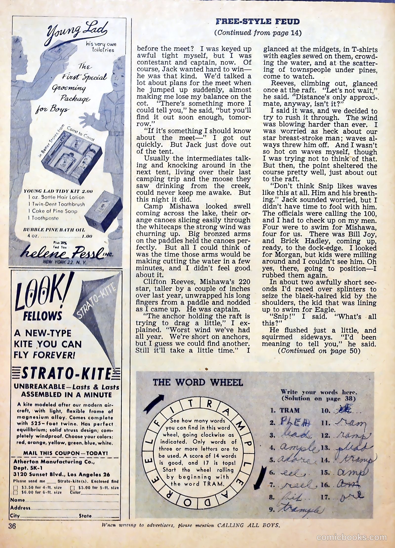 Calling All Boys #7 (1946) — page 36 of 52