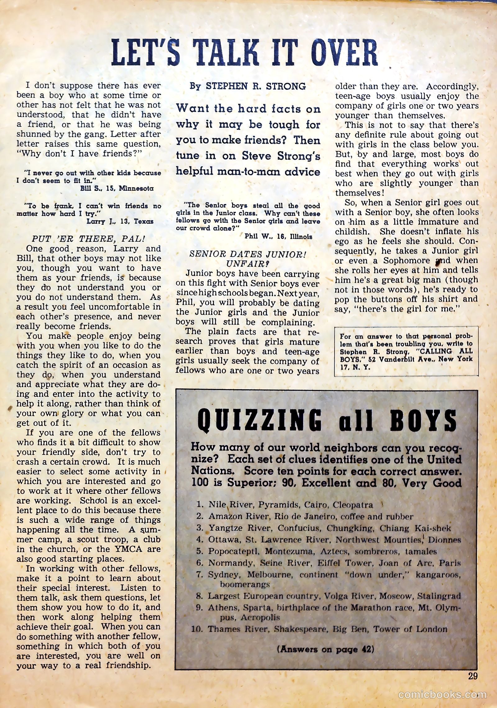 Calling All Boys #8 (1946) — page 29 of 59