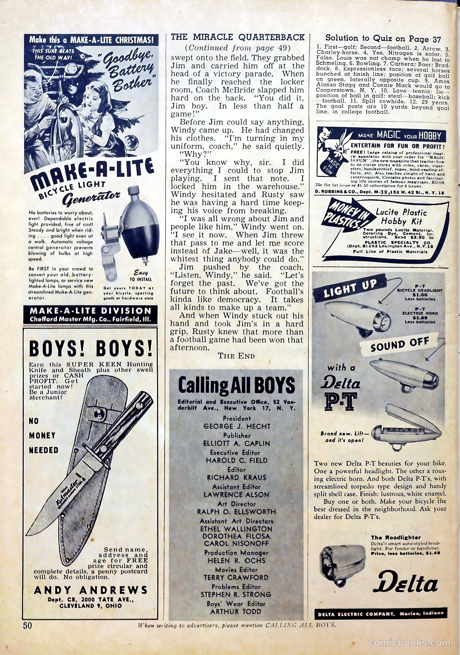 Calling All Boys #9 (1946) — page 47 of 49