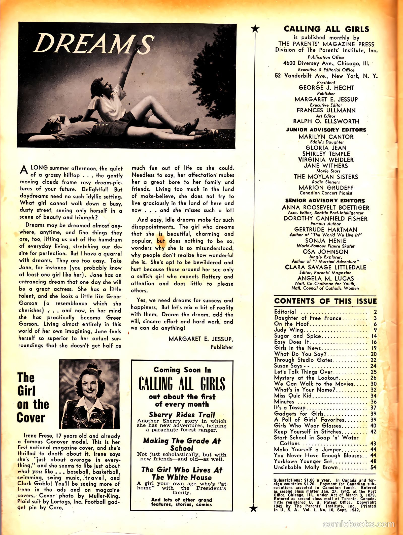 Calling All Girls #10 (1942) — page 2 of 60