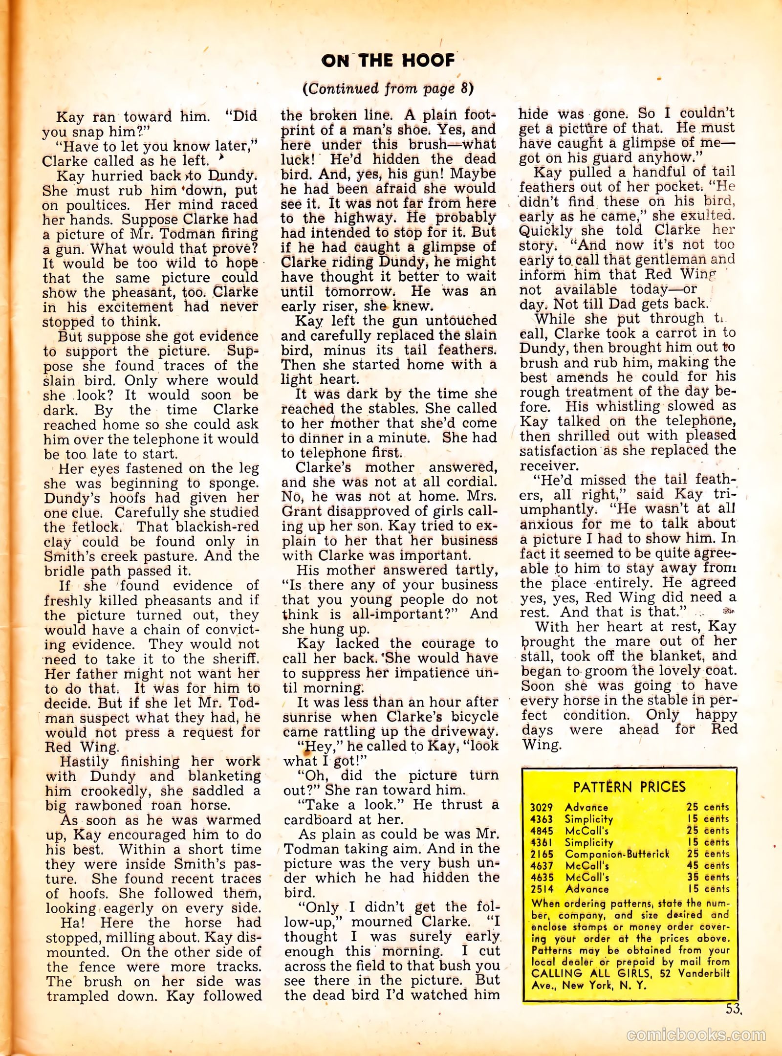 Calling All Girls #10 (1942) — page 53 of 60