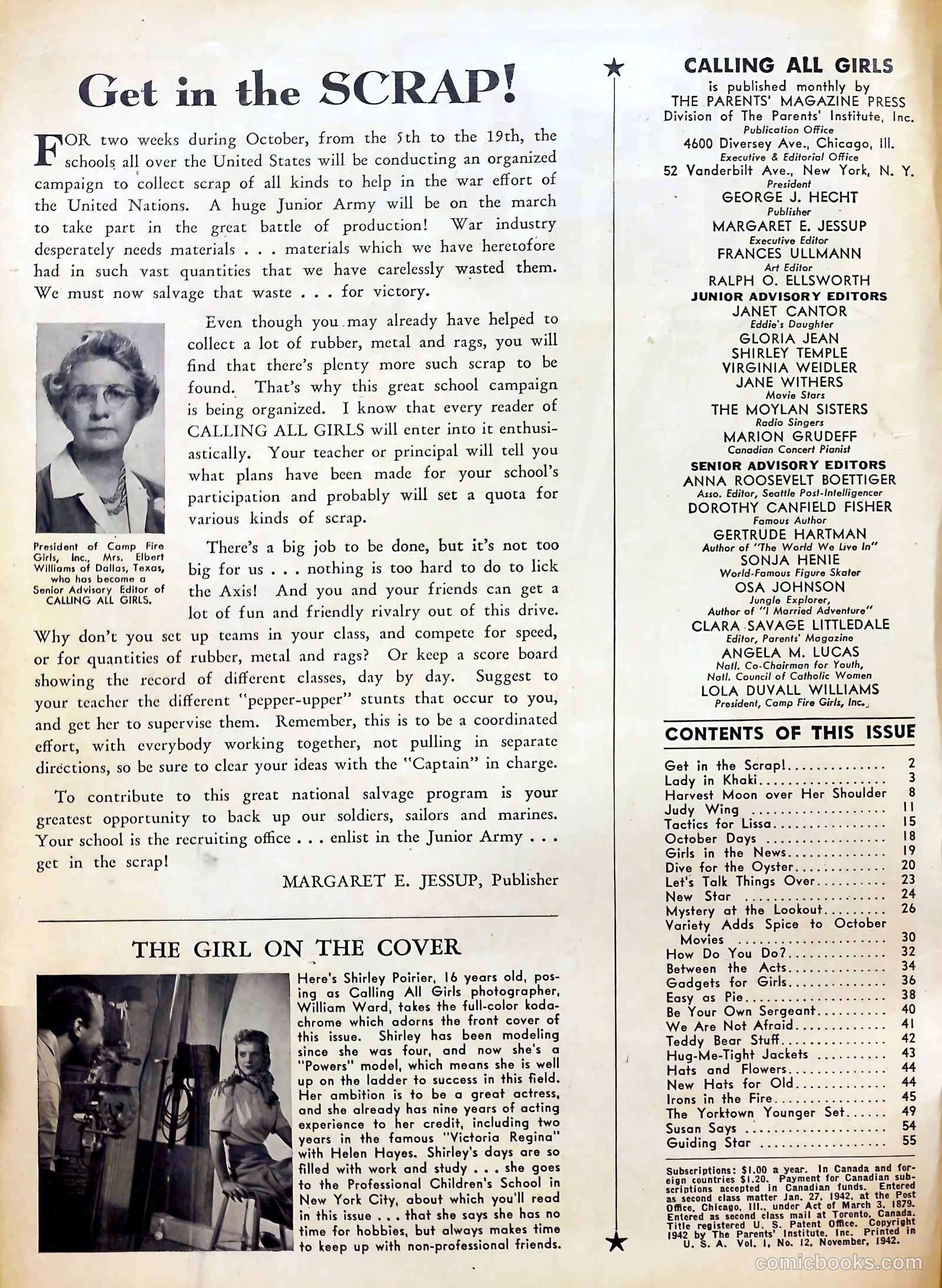 Calling All Girls #12 (1942) — page 2 of 59