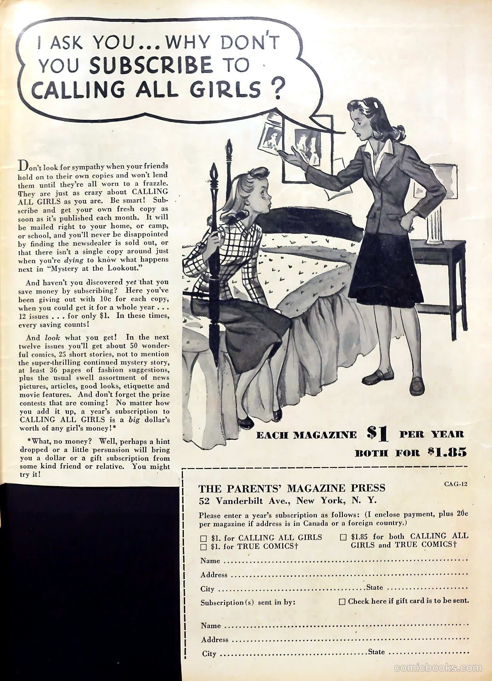 Calling All Girls #12 (1942) — page 58 of 59
