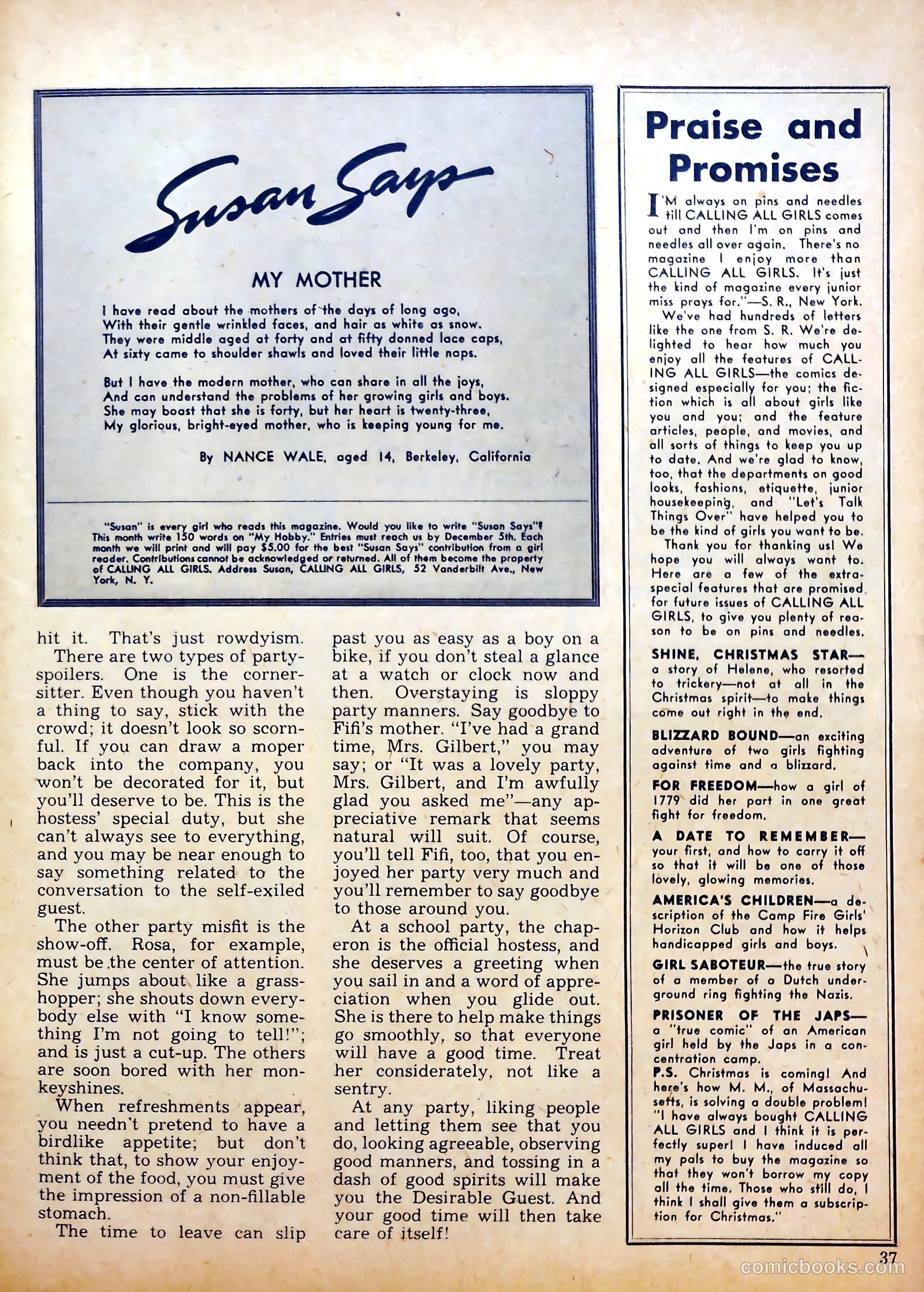 Calling All Girls #13 (1942) — page 36 of 60