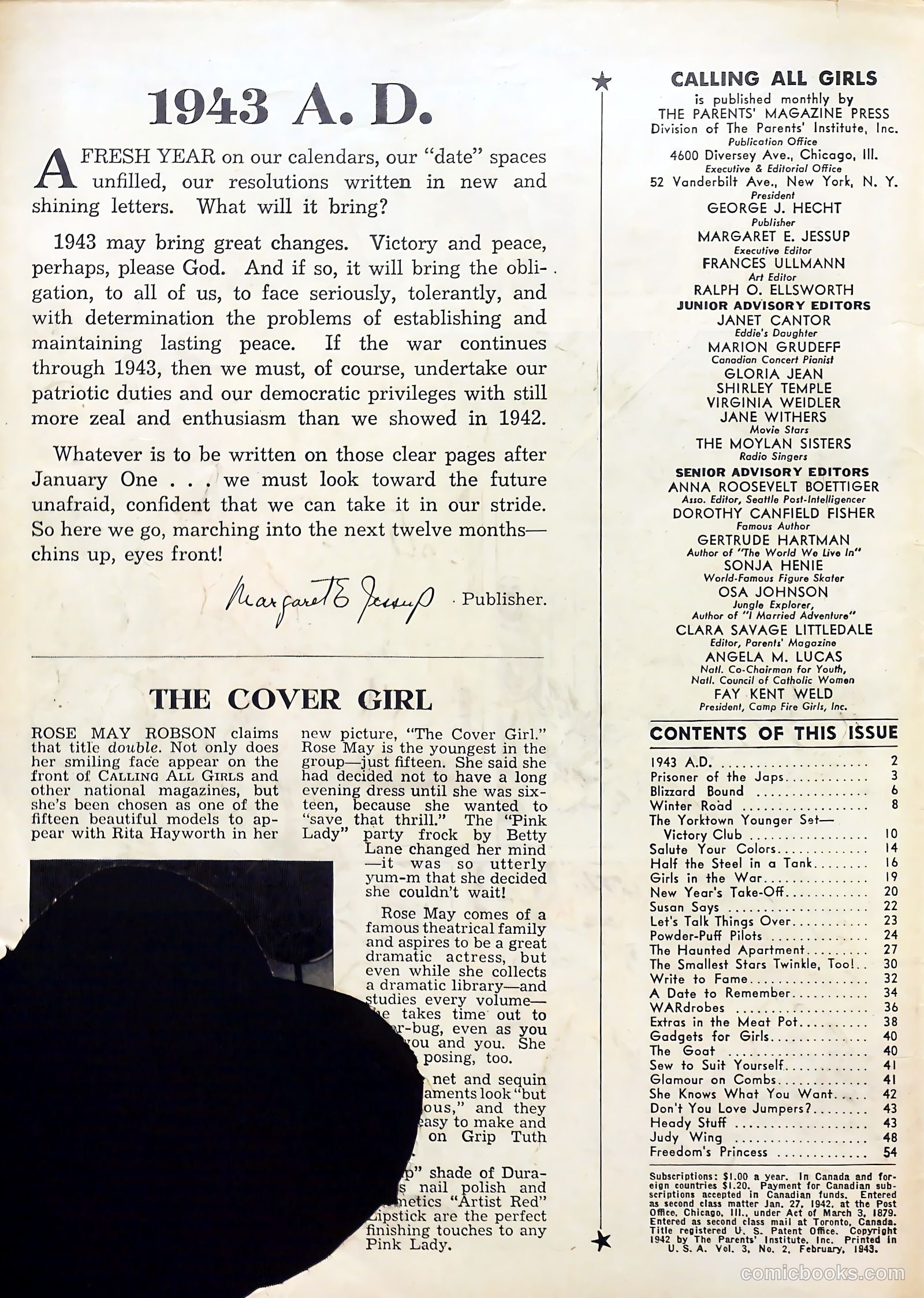 Calling All Girls #15 (1955) — page 2 of 59