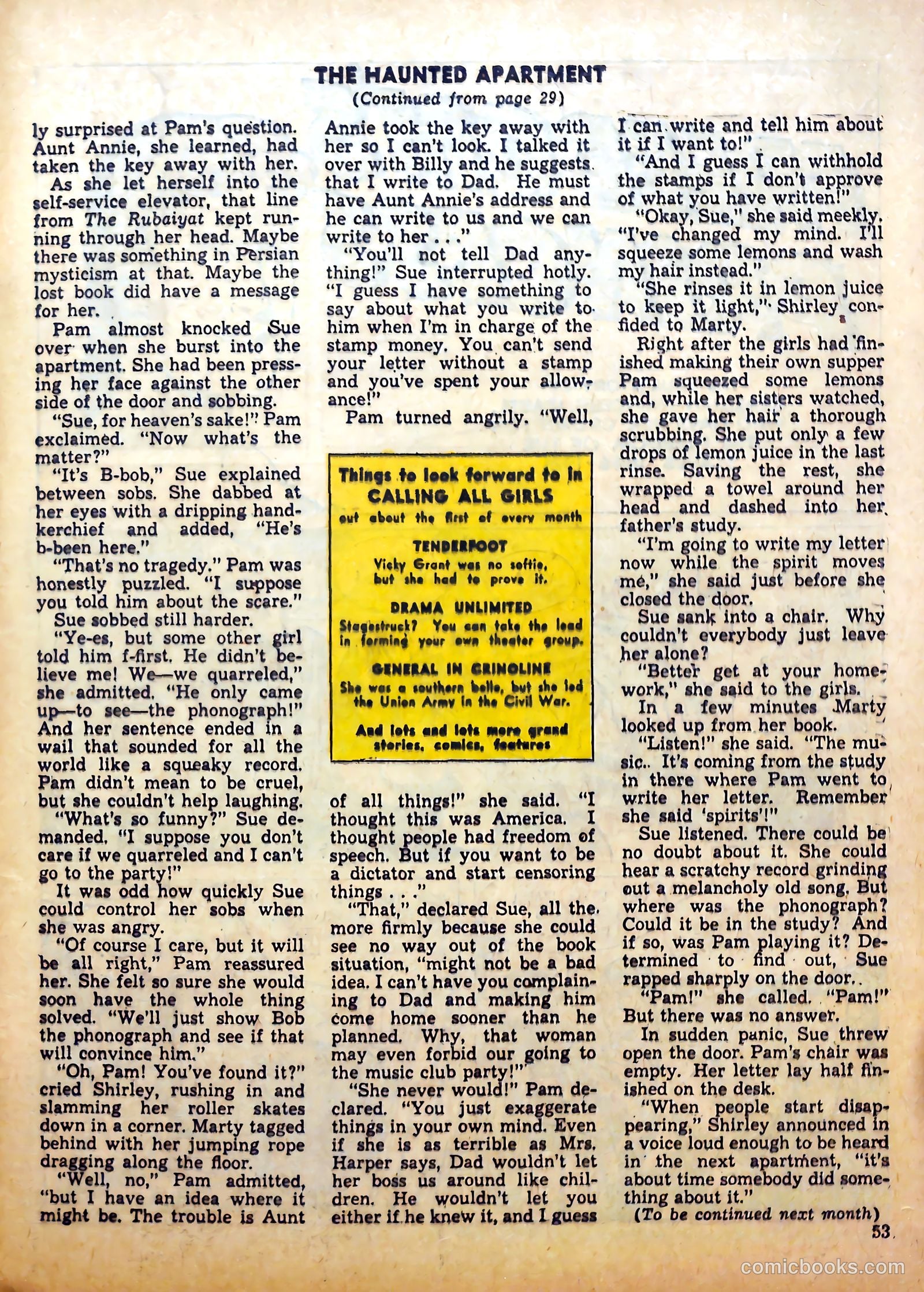 Calling All Girls #15 (1955) — page 52 of 59