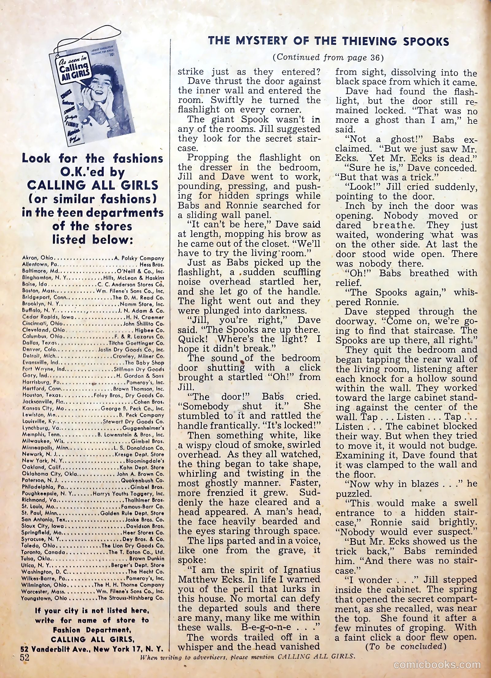 Calling All Girls #26 (1956) — page 52 of 60