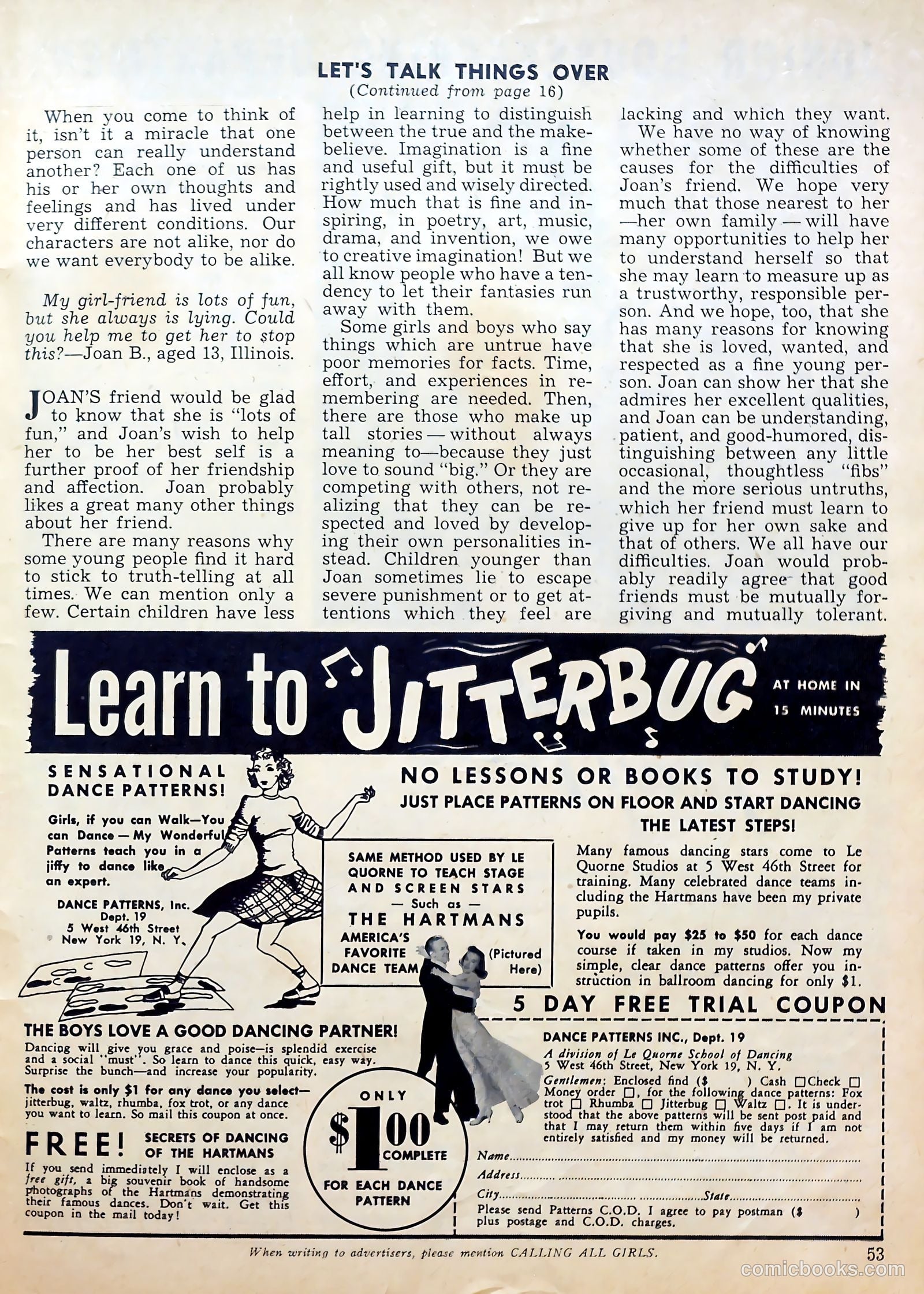 Calling All Girls #26 (1956) — page 53 of 60