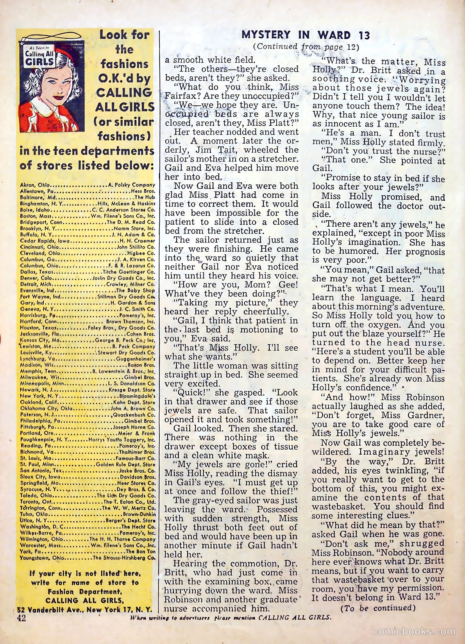 Calling All Girls #28 (1957) — page 42 of 60