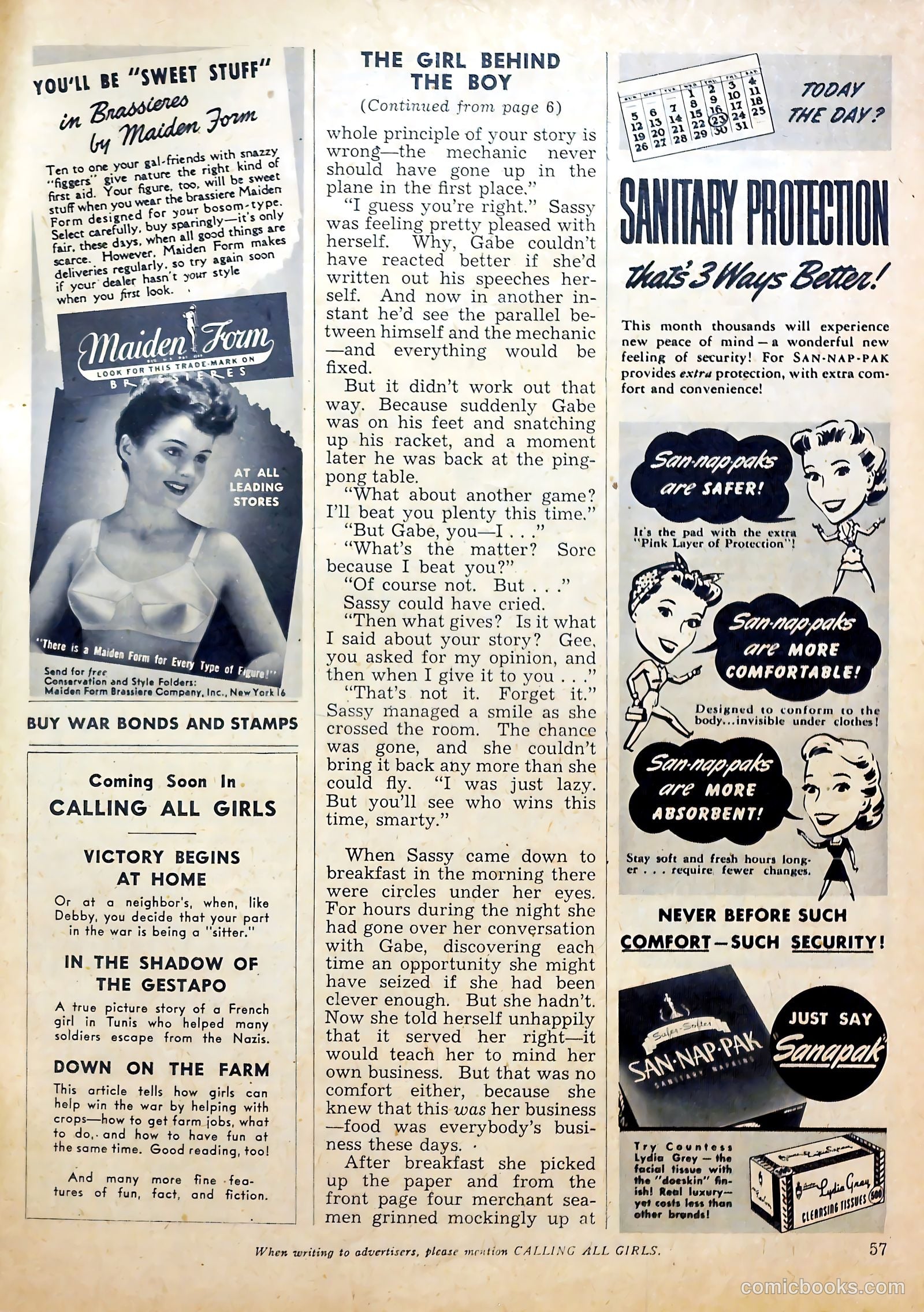 Calling All Girls #28 (1957) — page 57 of 60