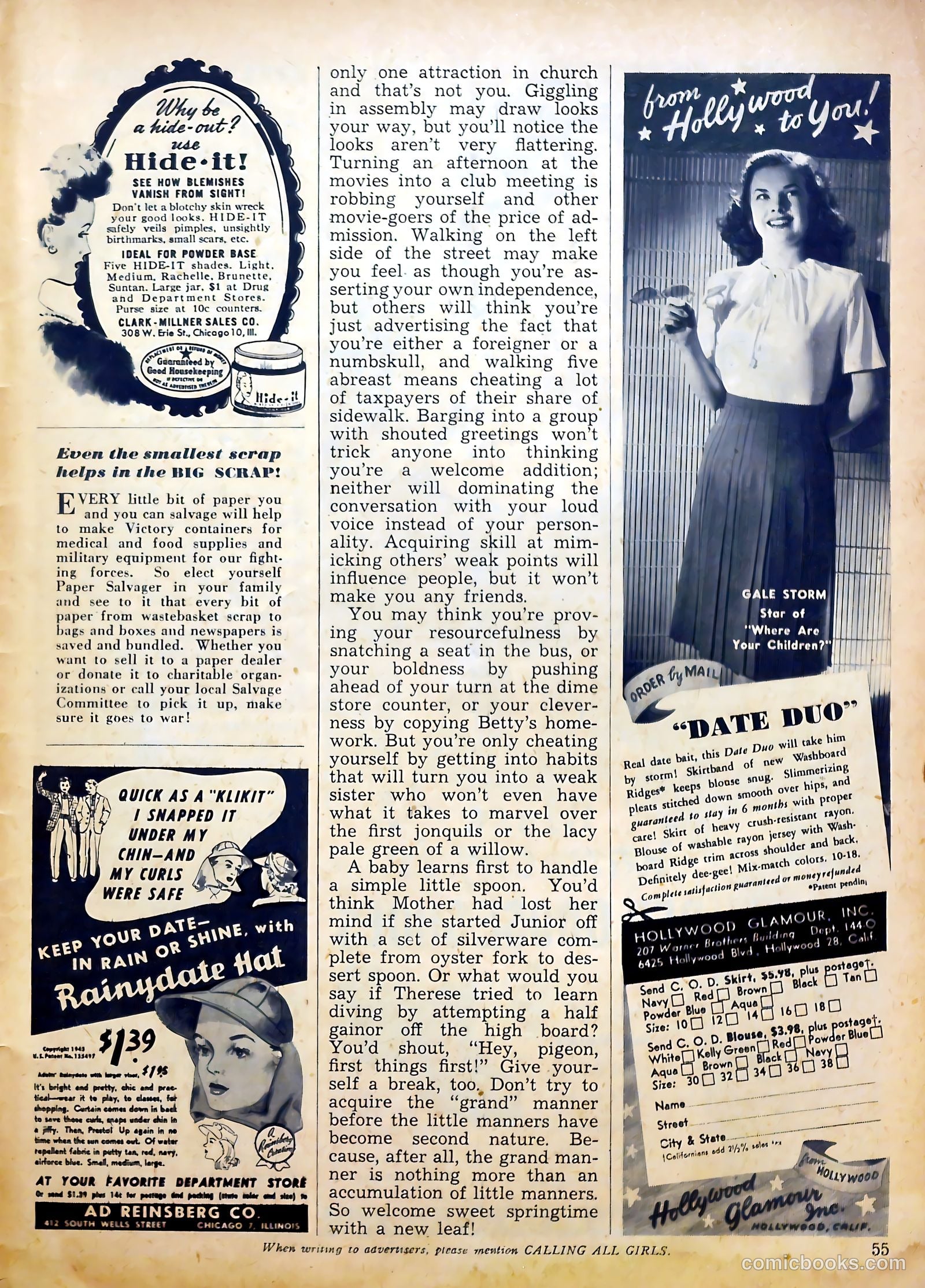 Calling All Girls #29 (1957) — page 55 of 62