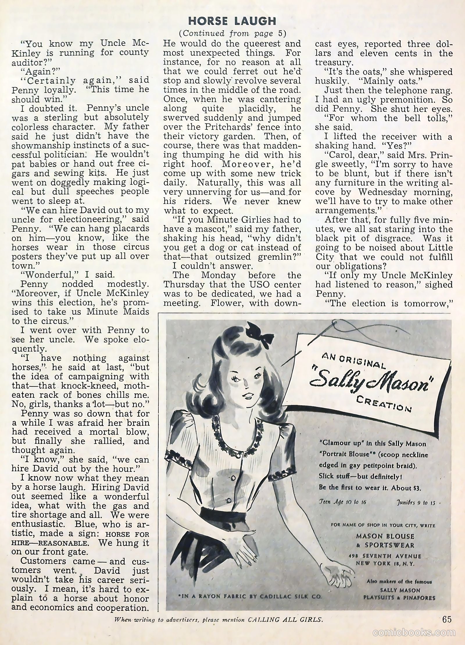 Calling All Girls #30 (1957) — page 65 of 68