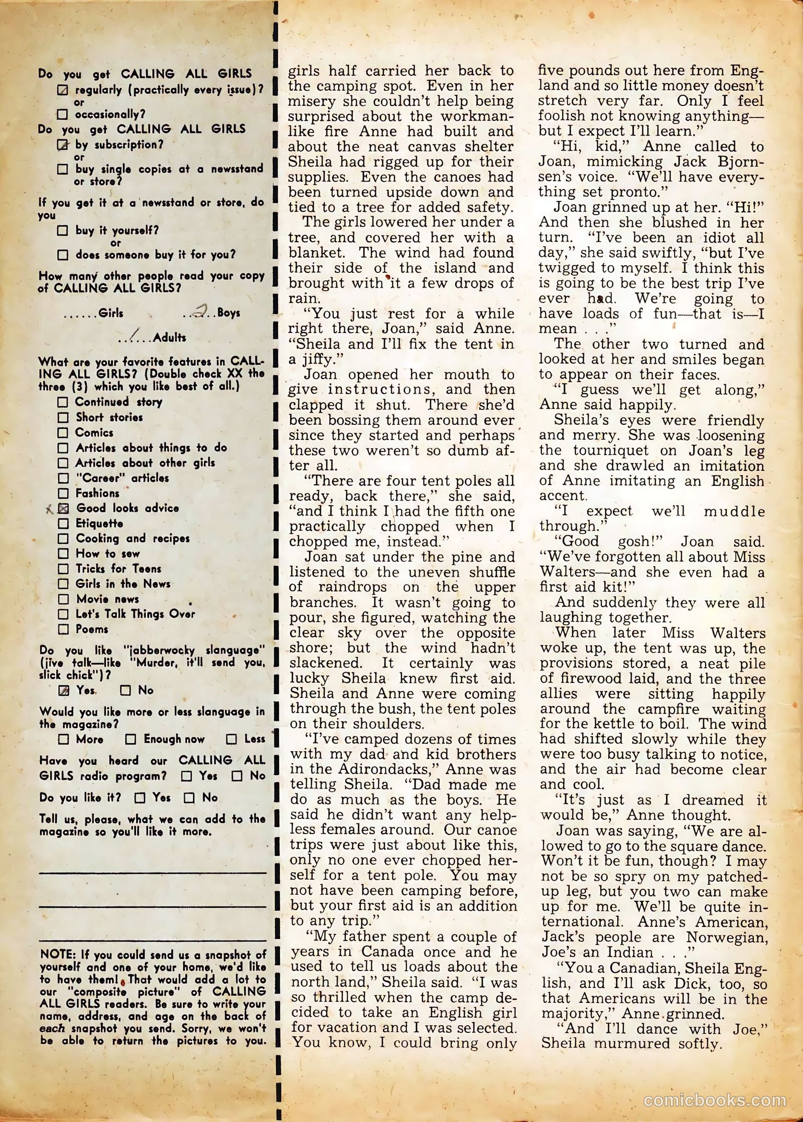 Calling All Girls #31 (1944) — page 58 of 60