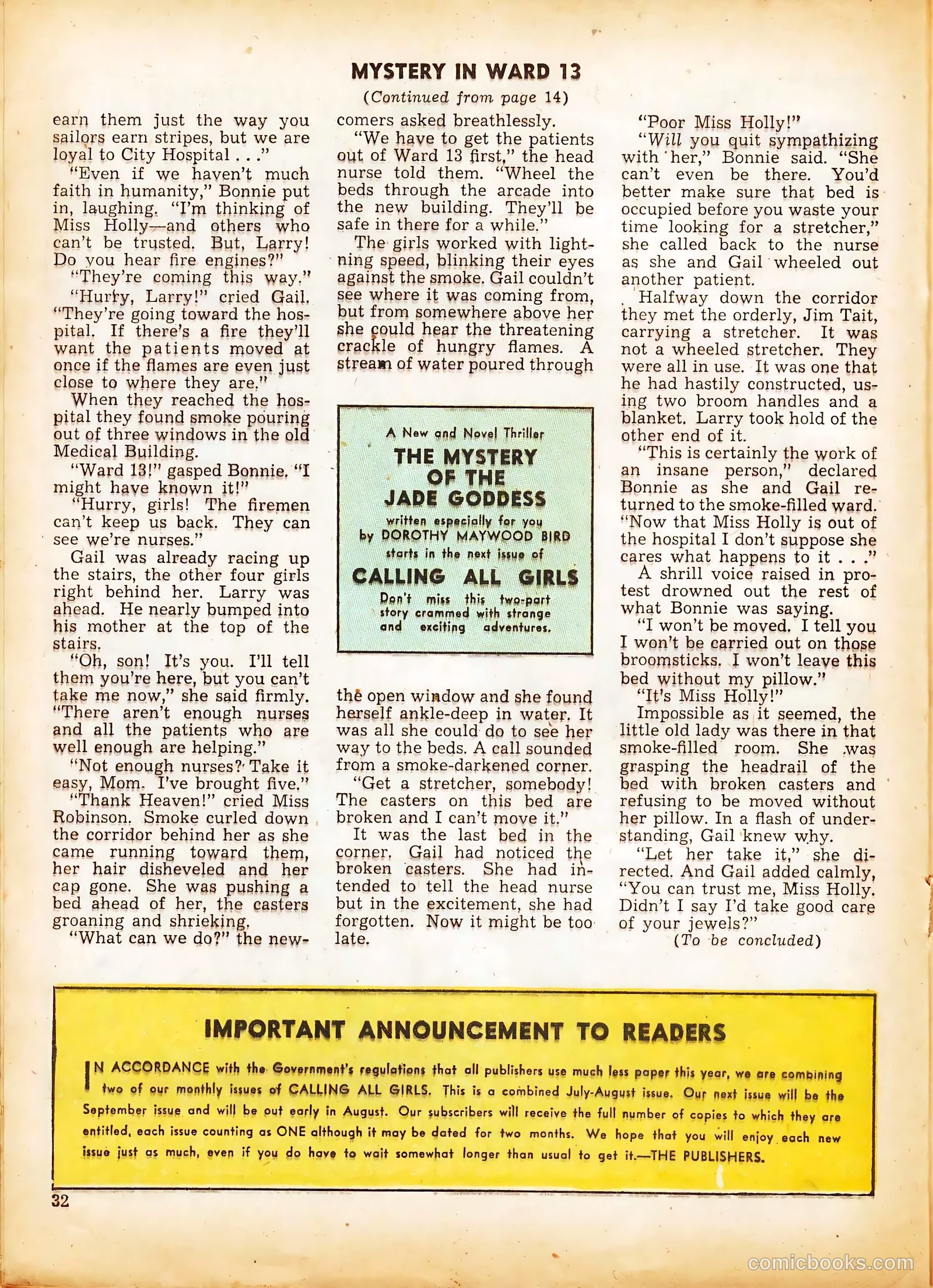 Calling All Girls #31 (1957) — page 32 of 60