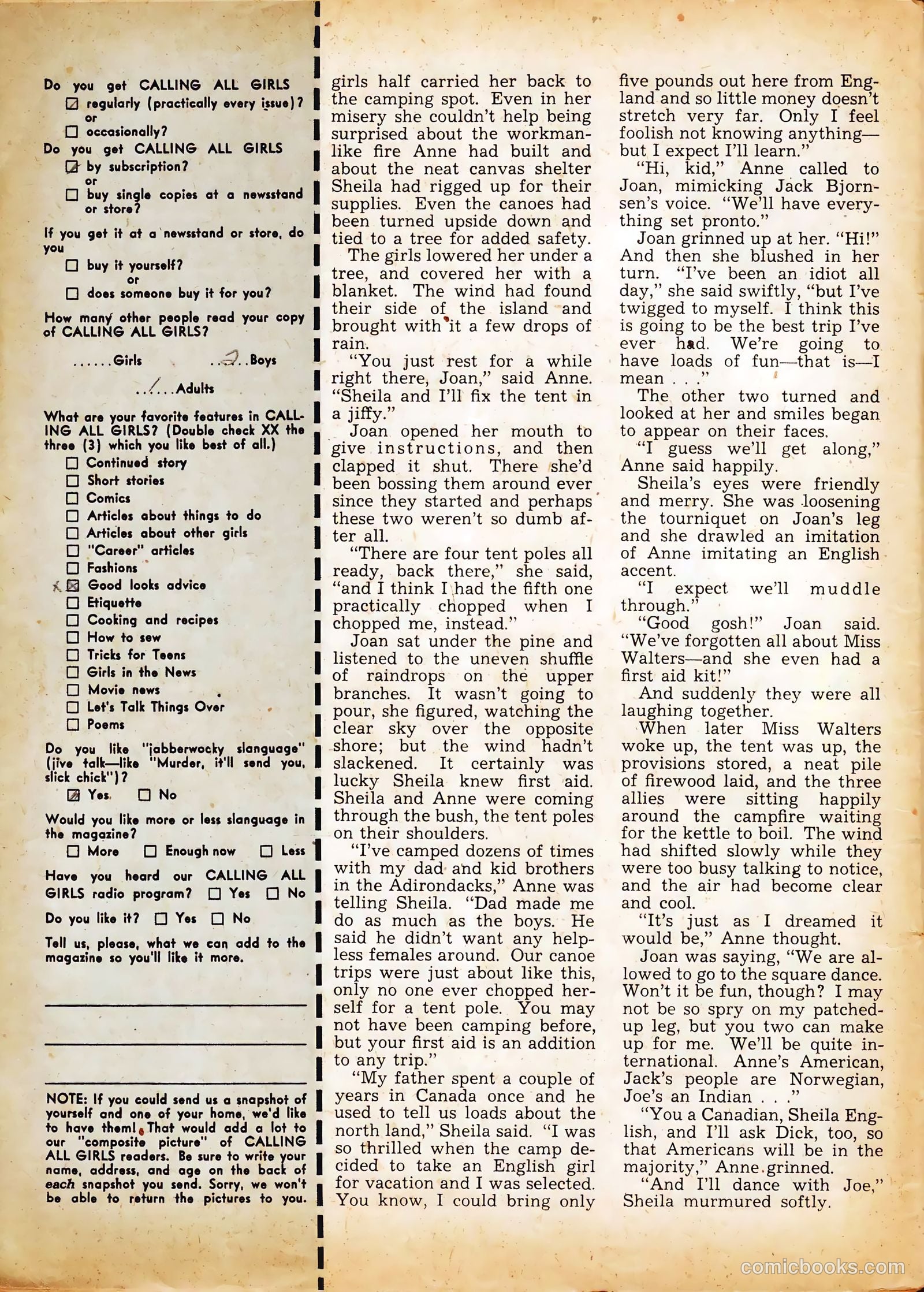 Calling All Girls #31 (1957) — page 58 of 60