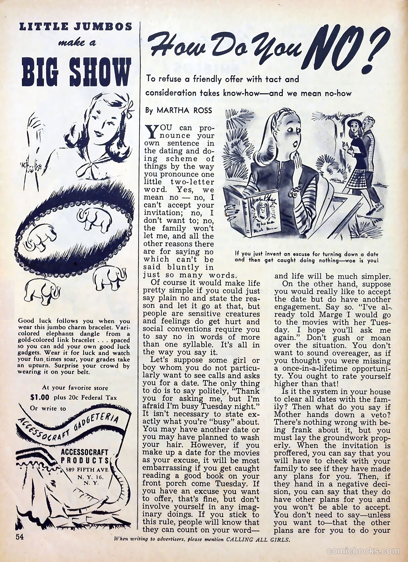 Calling All Girls #34 (1957) — page 54 of 68