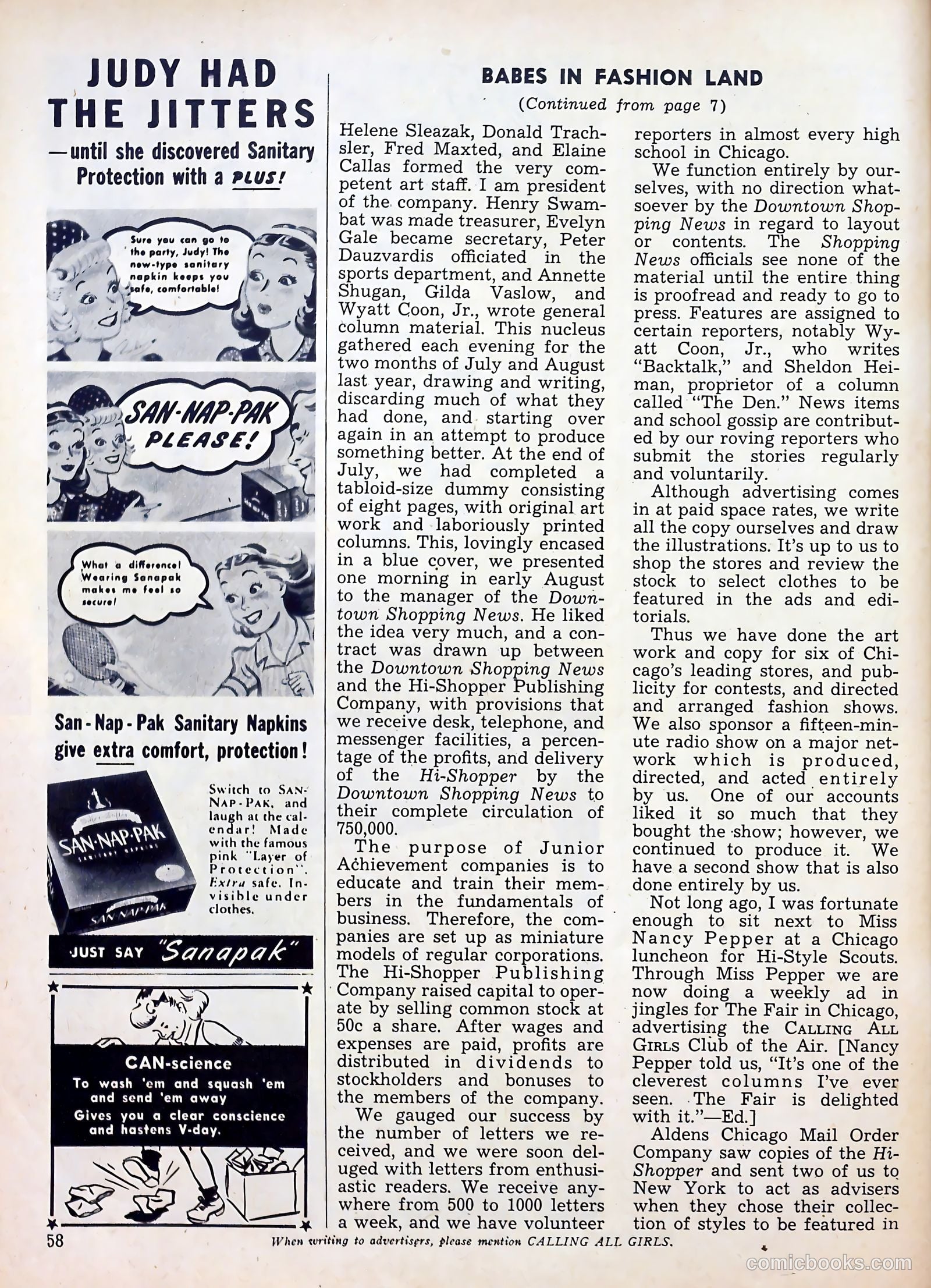 Calling All Girls #34 (1957) — page 58 of 68