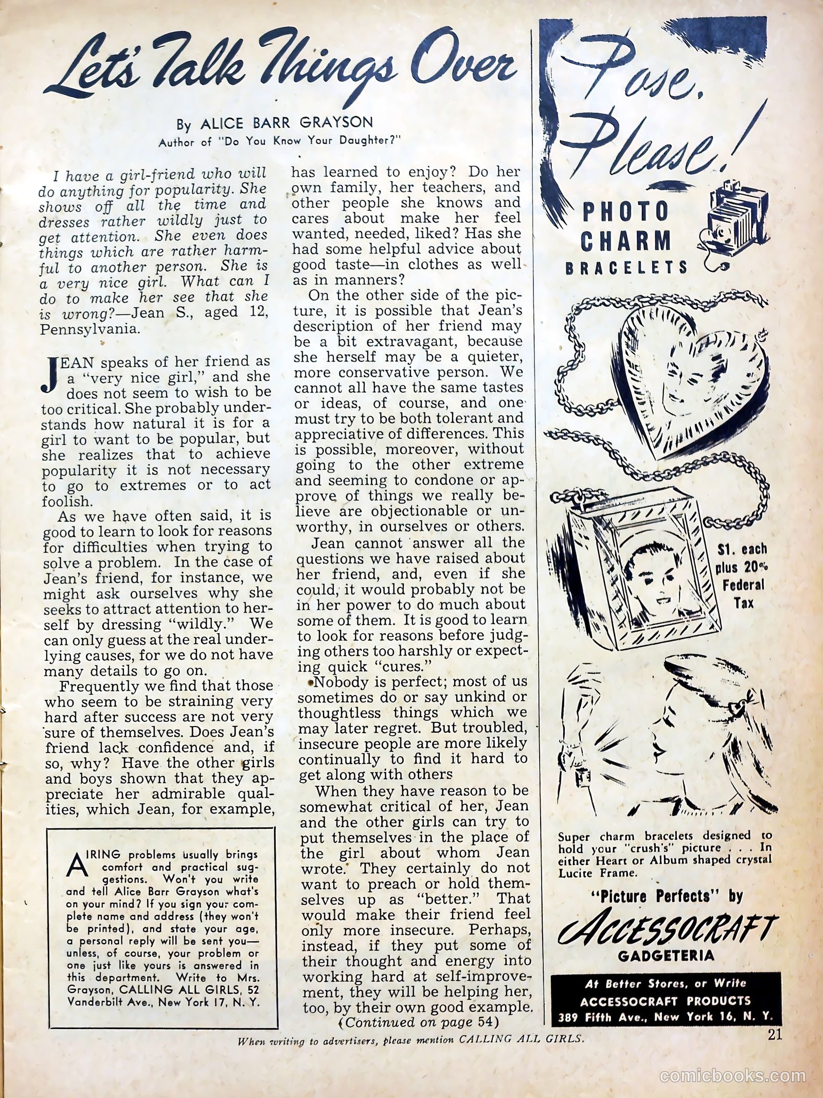 Calling All Girls #35 (1957) — page 21 of 68