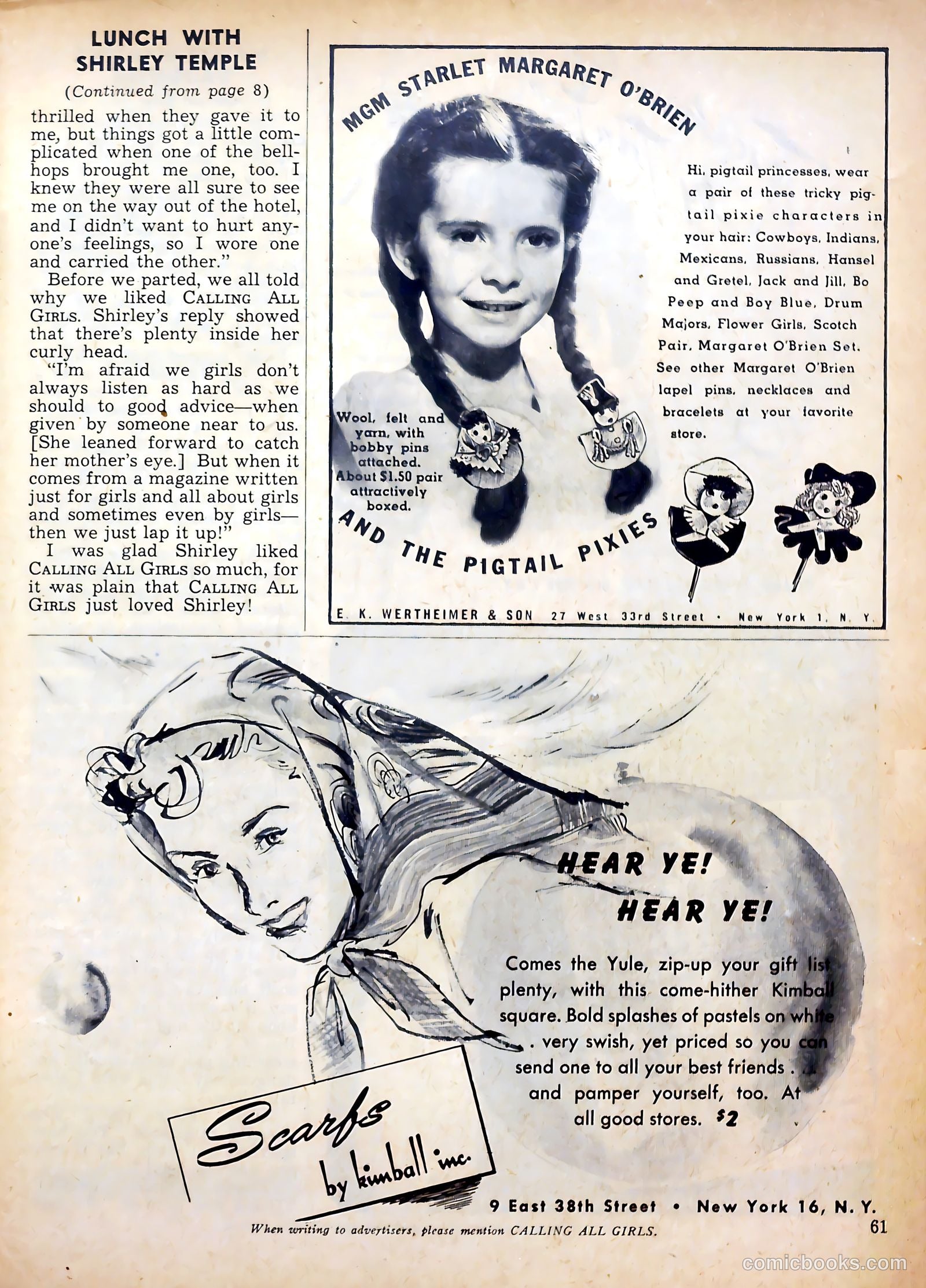 Calling All Girls #35 (1957) — page 61 of 68