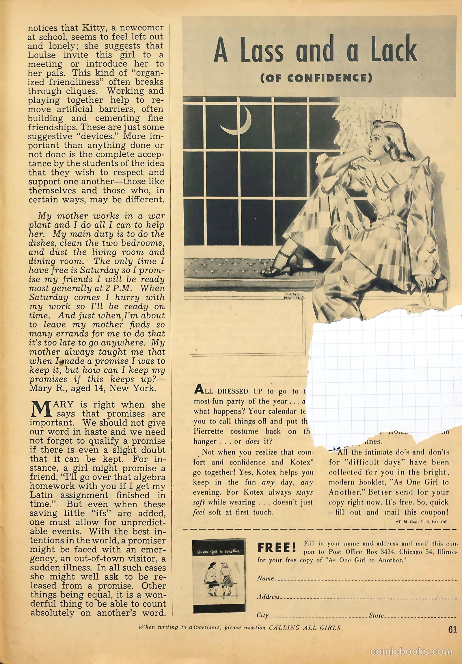 Calling All Girls #36 (1957) — page 61 of 68