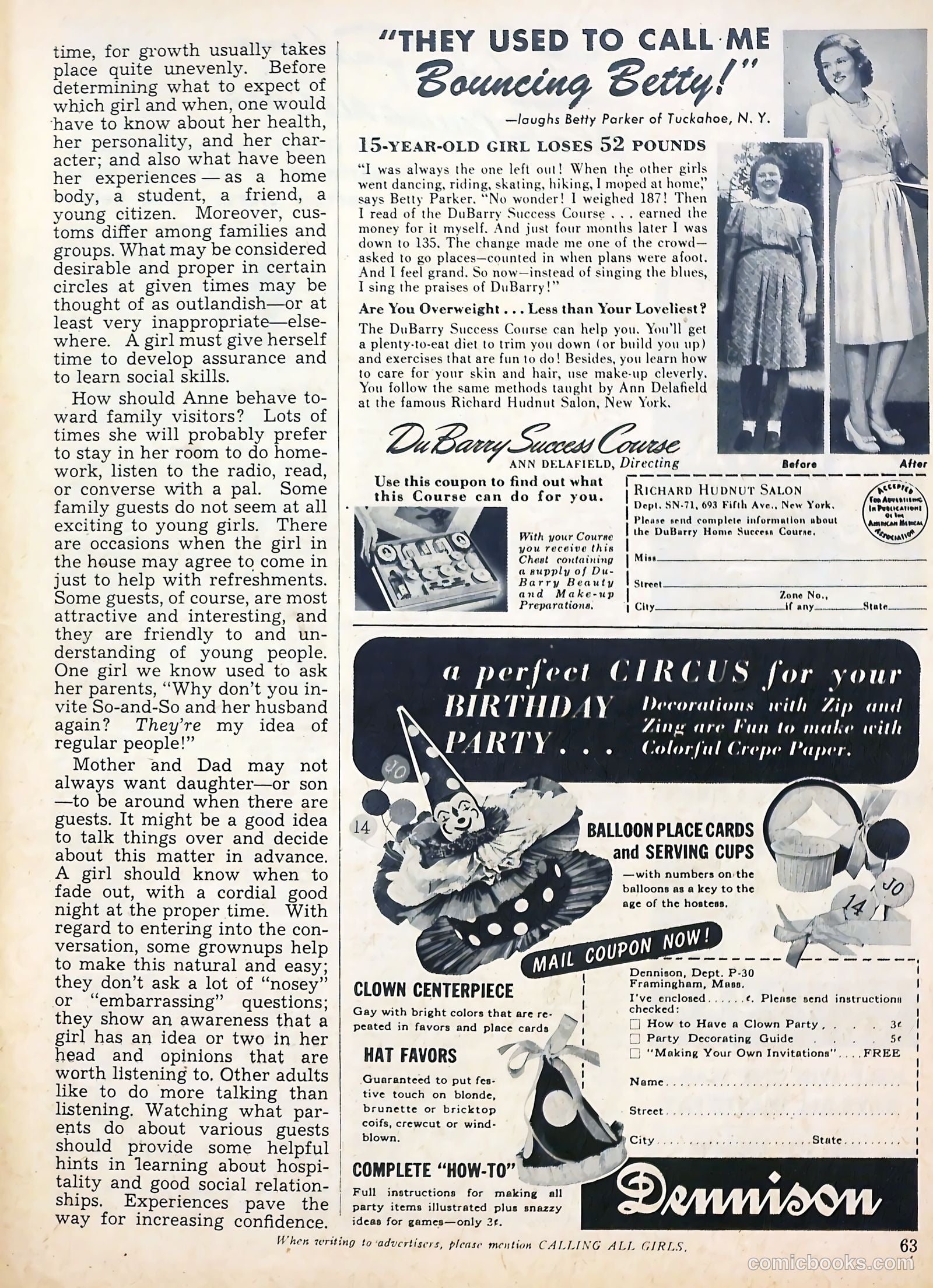 Calling All Girls #36 (1957) — page 63 of 68