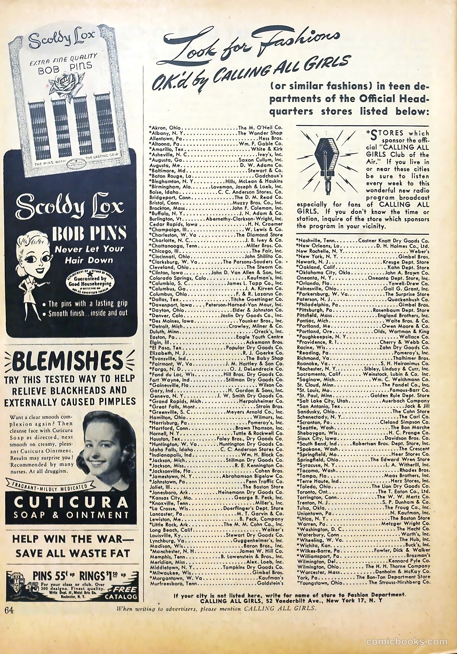 Calling All Girls #36 (1957) — page 64 of 68