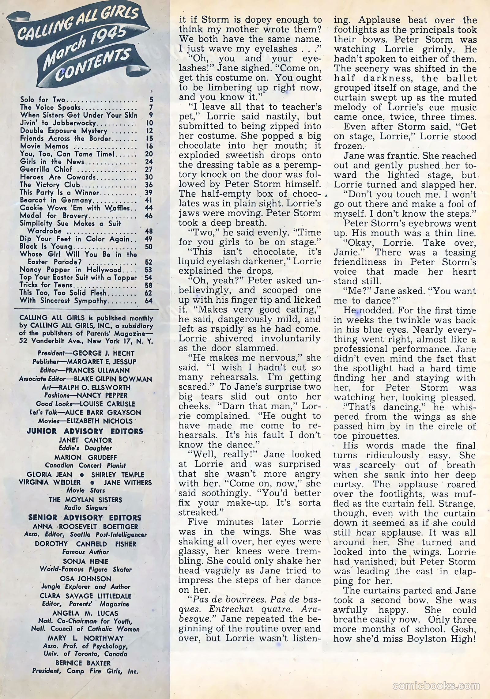 Calling All Girls #37 (1945) — page 72 of 74