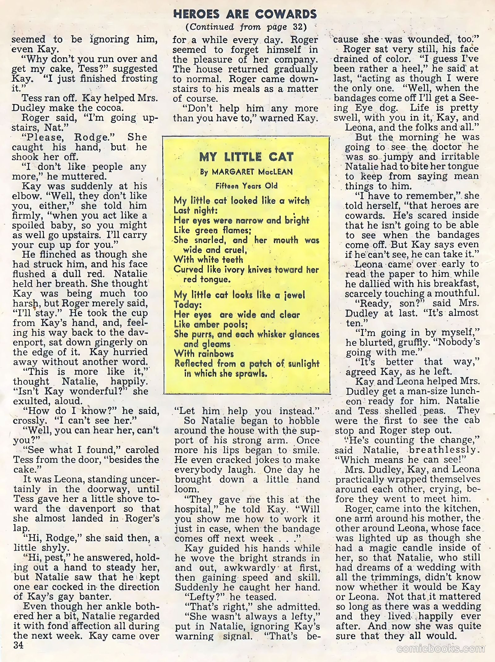Calling All Girls #37 (1958) — page 34 of 74