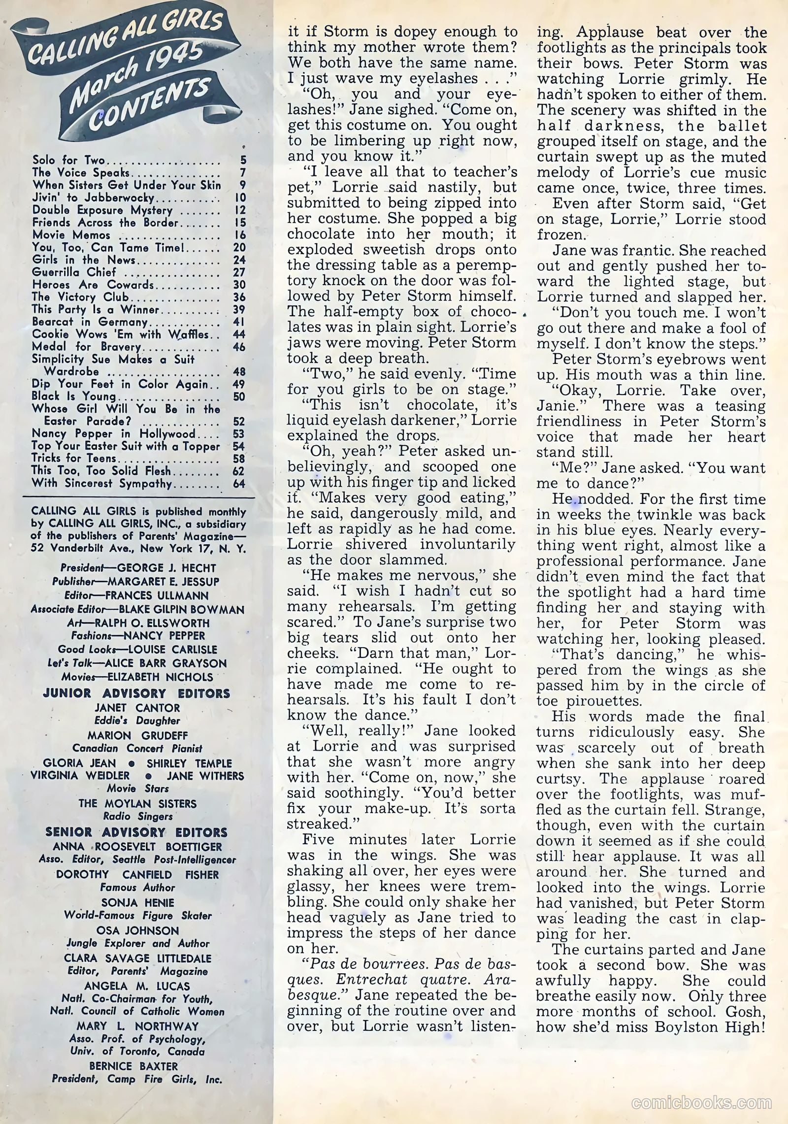 Calling All Girls #37 (1958) — page 72 of 74
