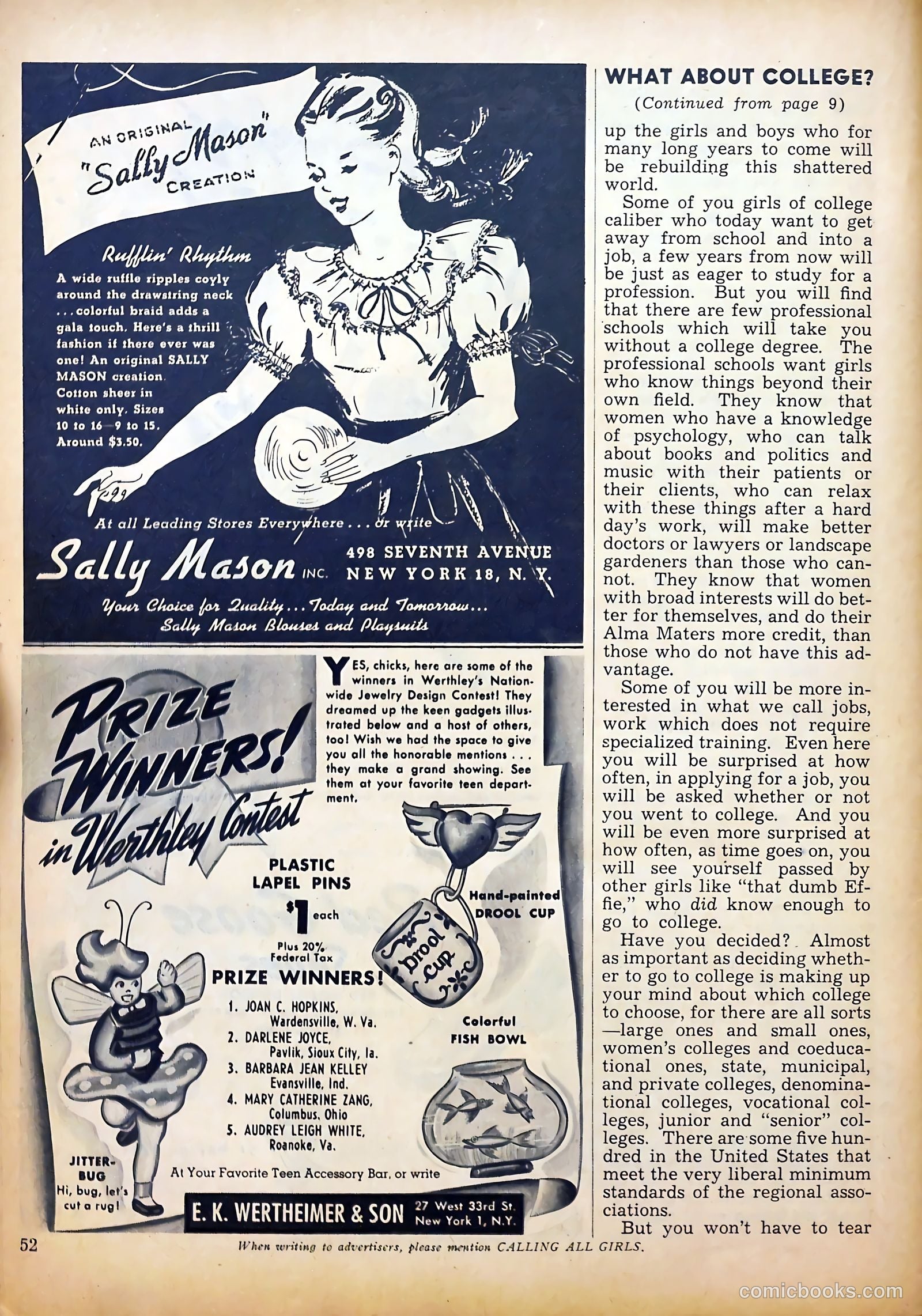 Calling All Girls #38 (1958) — page 52 of 68