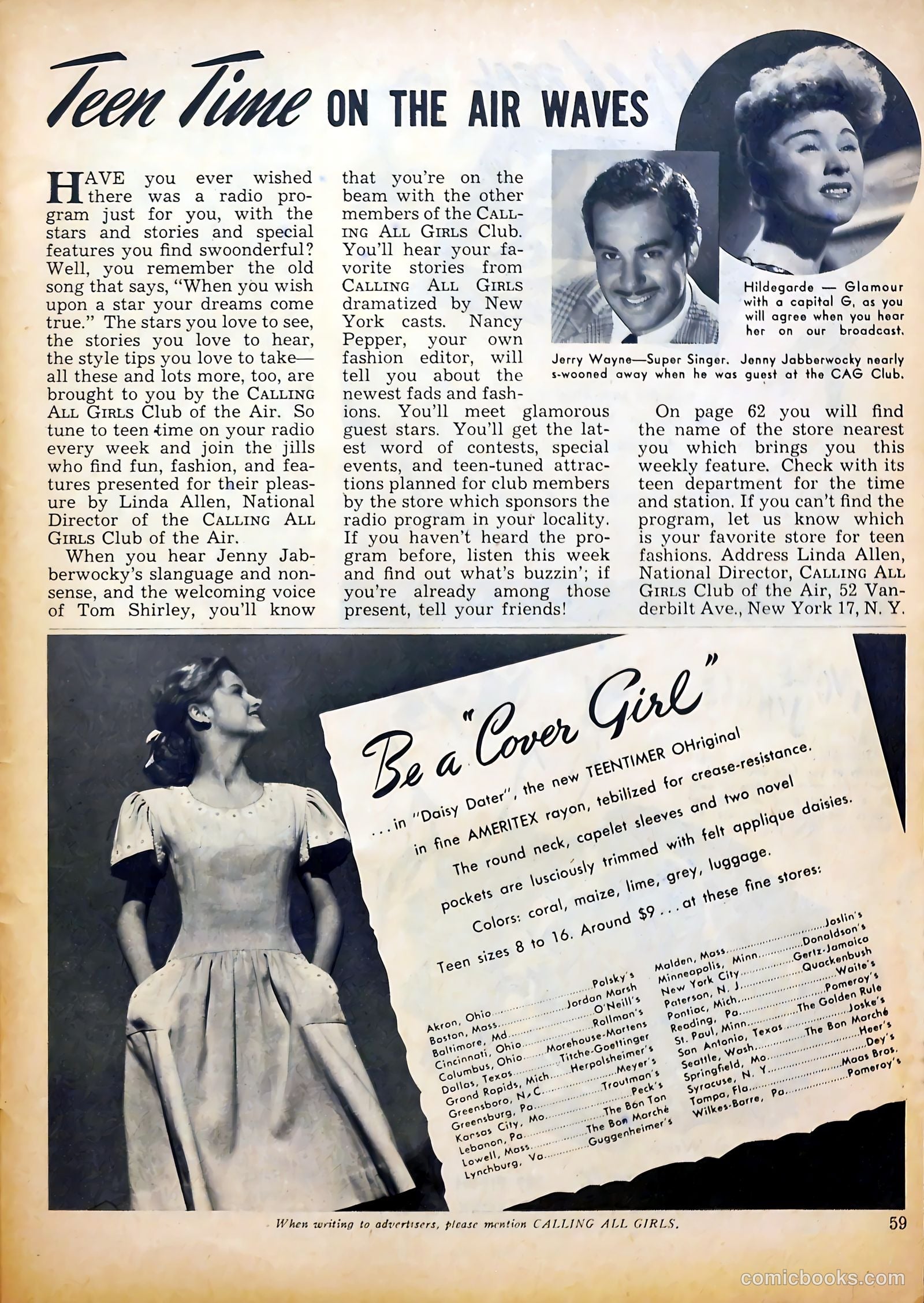 Calling All Girls #38 (1958) — page 59 of 68