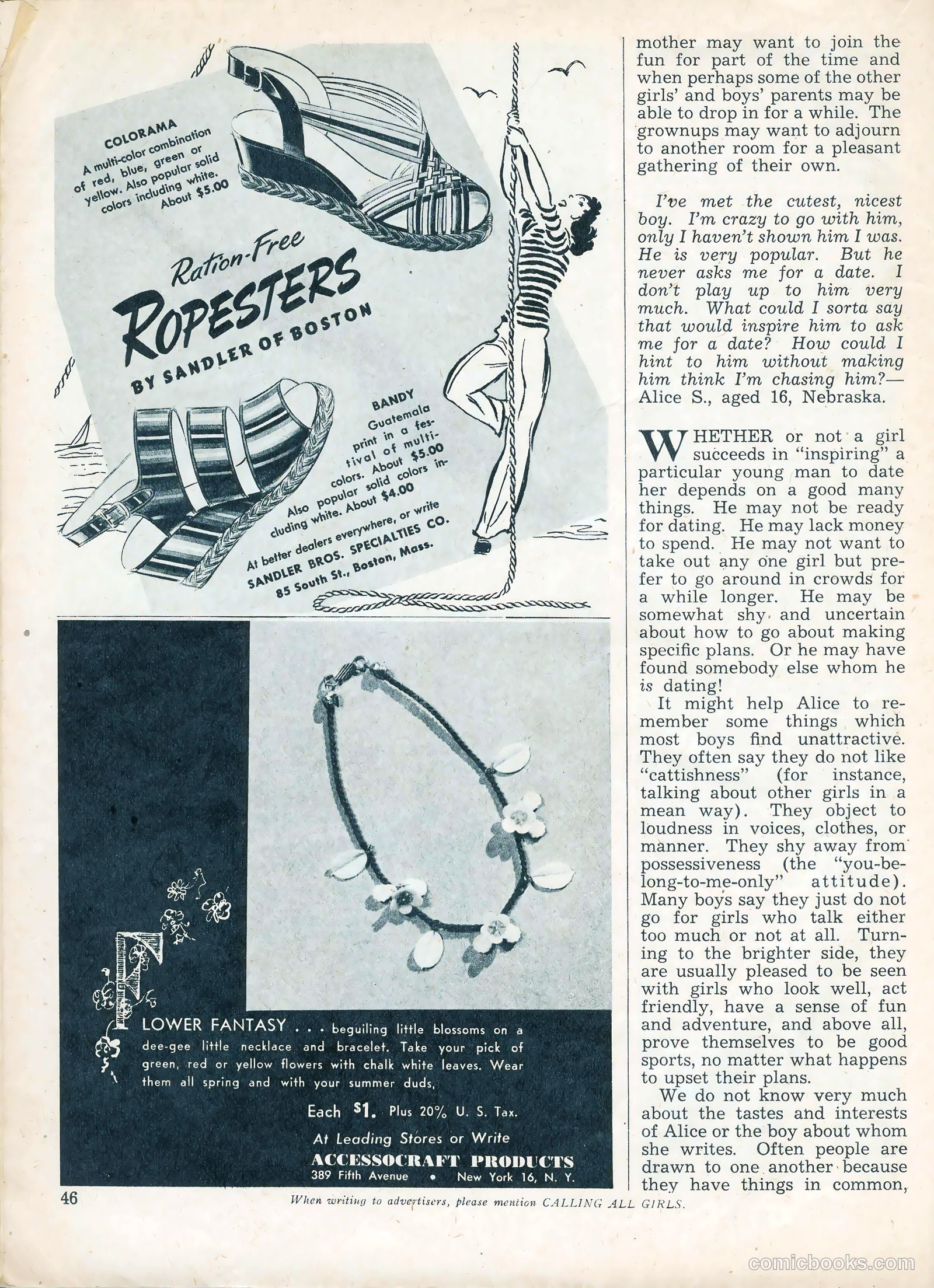 Calling All Girls #39 (1958) — page 46 of 66