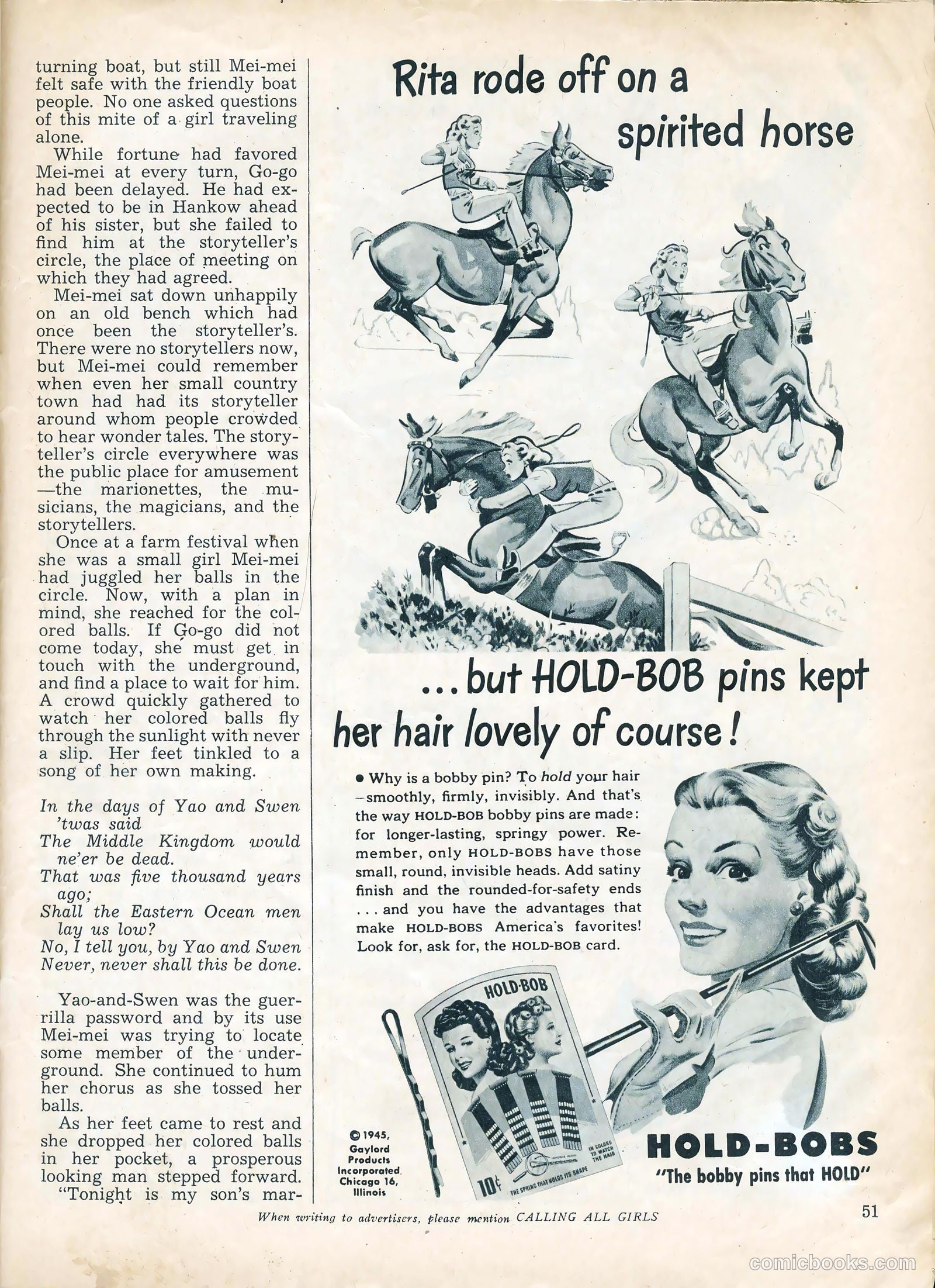 Calling All Girls #39 (1958) — page 51 of 66