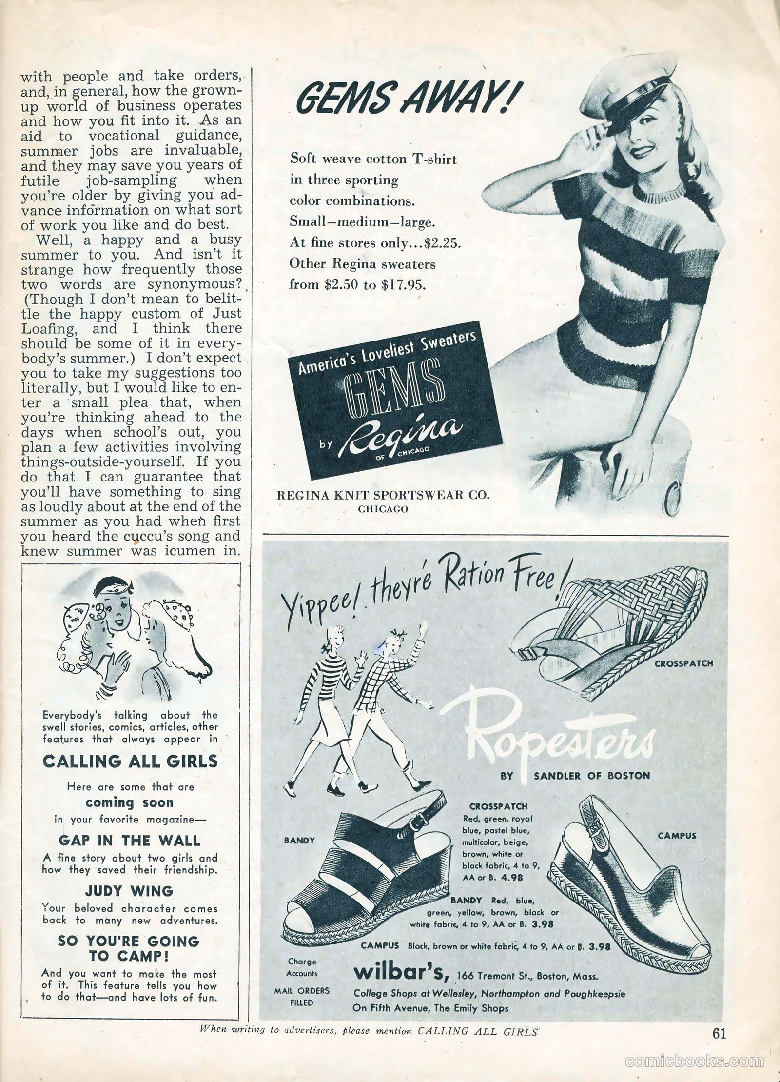 Calling All Girls #39 (1958) — page 61 of 66