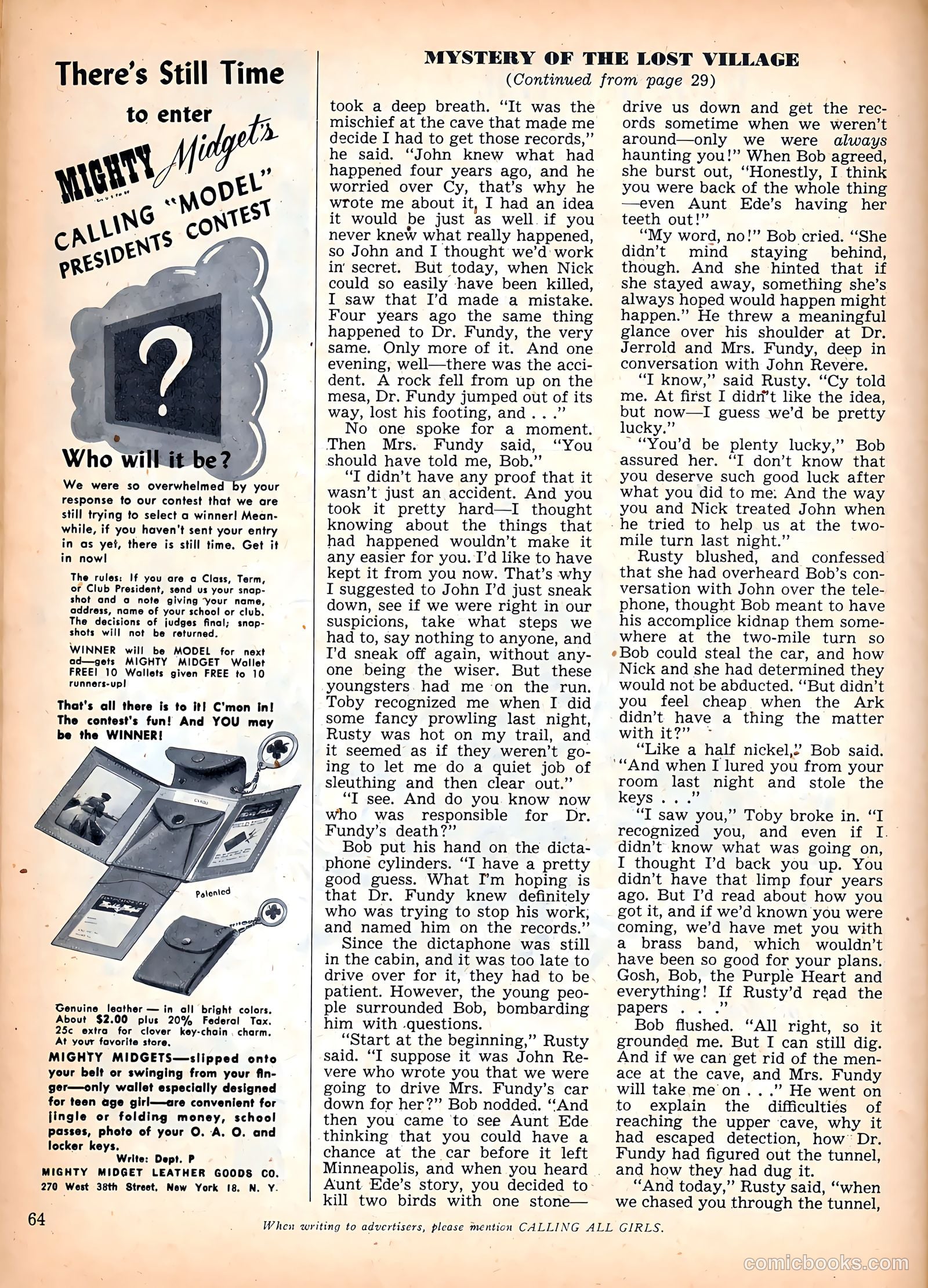 Calling All Girls #43 (1958) — page 64 of 84